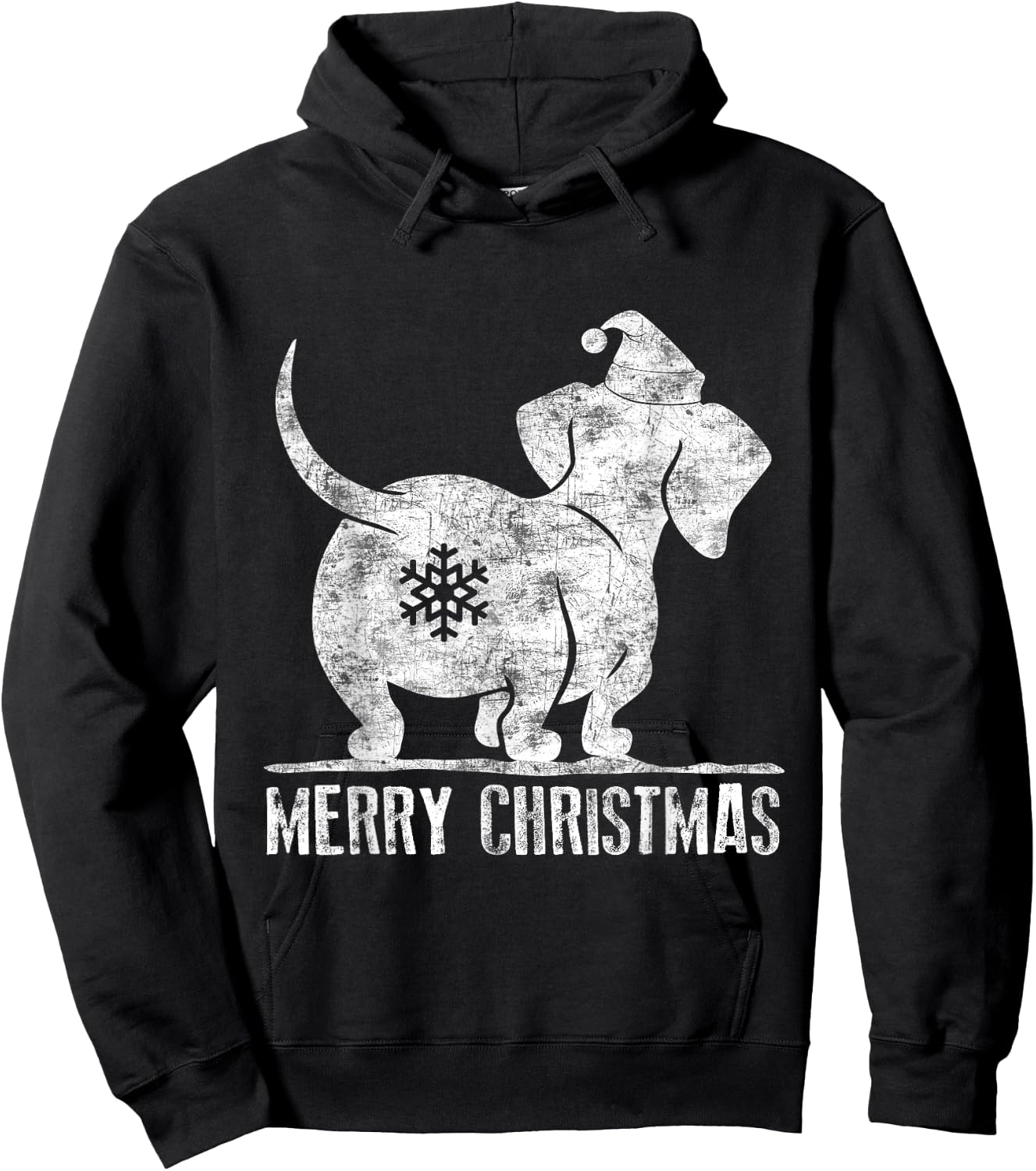 Funny Dachshund Ugly Christmas Shirt Weiner Dog Lovers Women Hoodie - Hoodie | Black