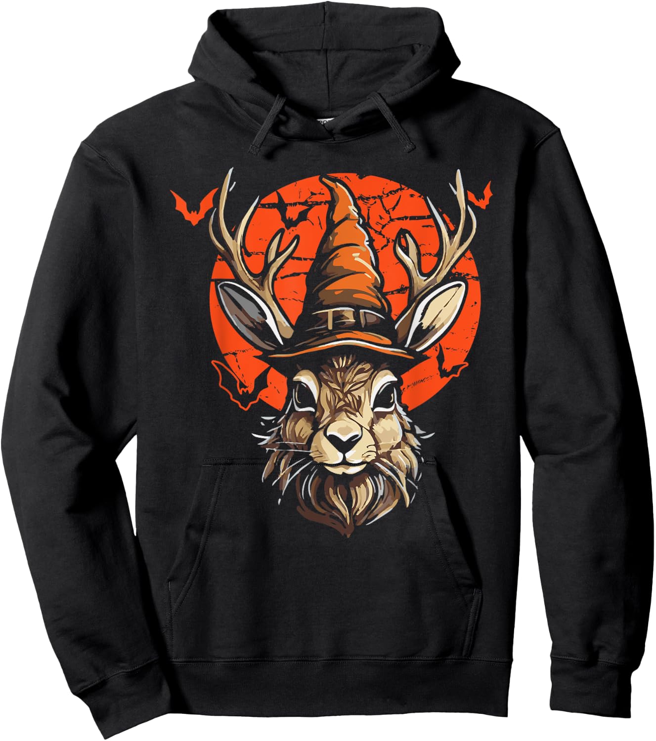 Jackalope Halloween Costume Jackalope Hoodie - Hoodie | Black