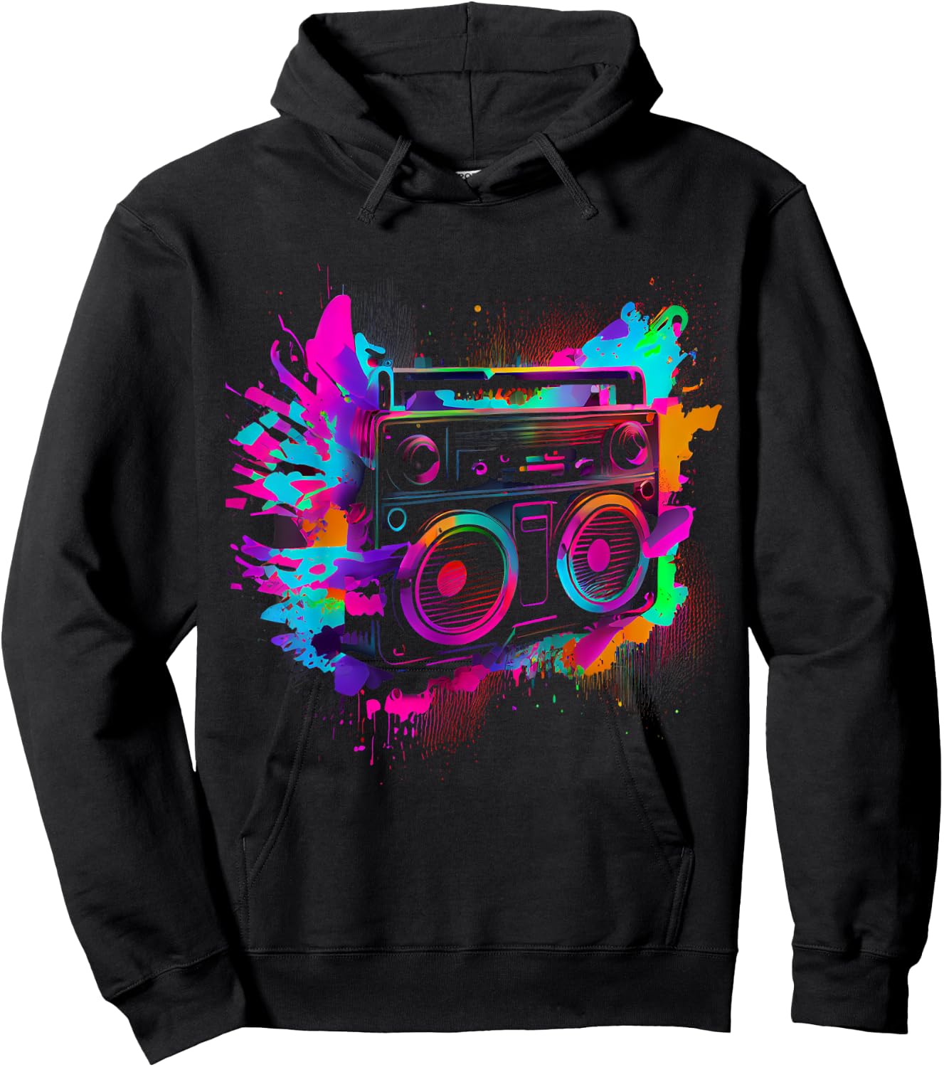 90s 80s Theme Party Outfit Costume Hoodie - Hoodie | Black