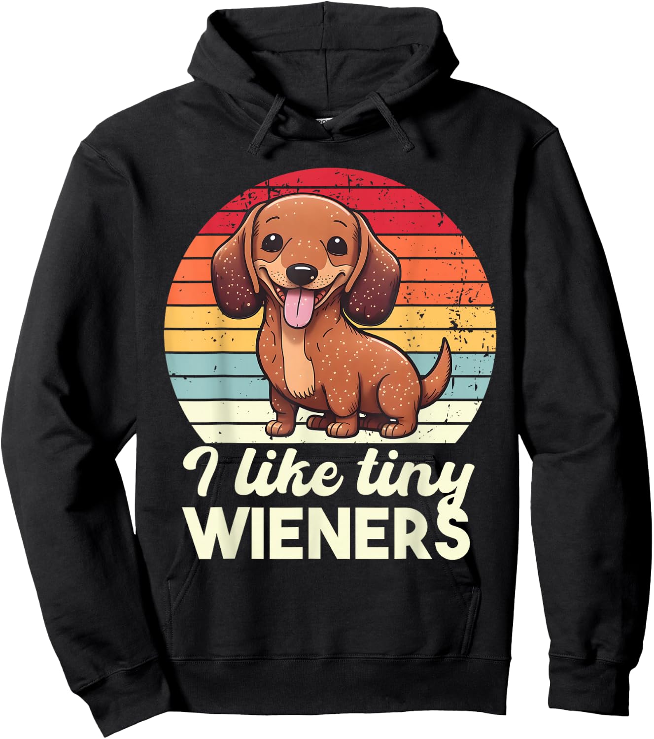 I like tiny Wieners Funny Cute Sausage Dog Owner Girls Hoodie - Hoodie | Black