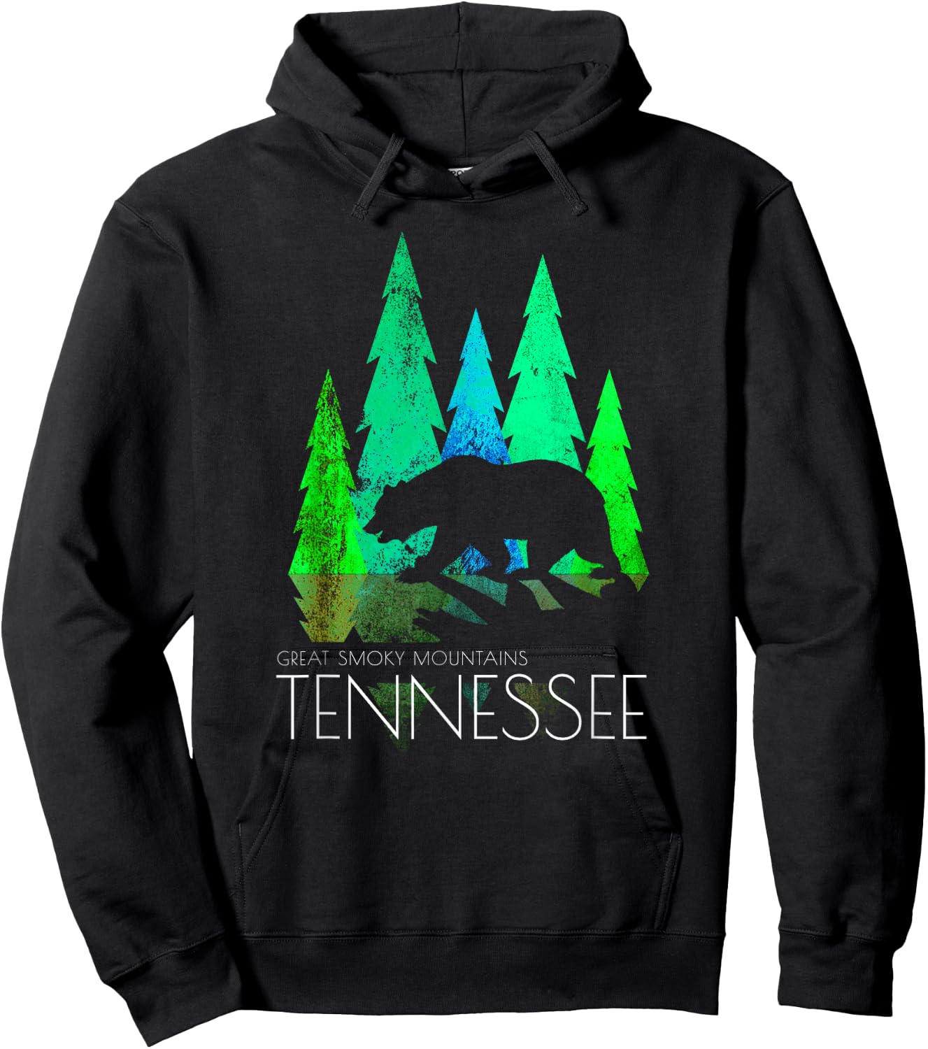 Great Smoky Mountains - Tennessee - Black Bear Tennessee Hoodie - Hoodie | Black
