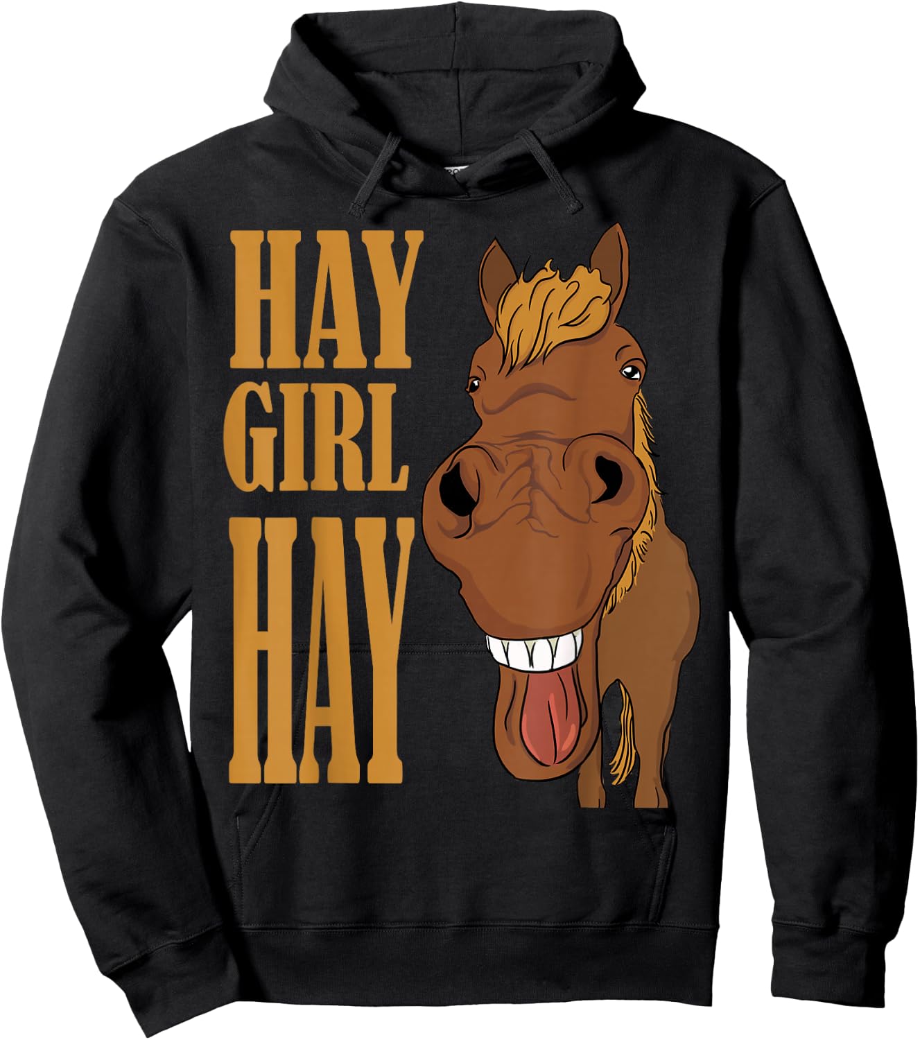 Hay Girl Hay Horse Laughing Horse Country Farm Girls Women Hoodie - Hoodie | Black
