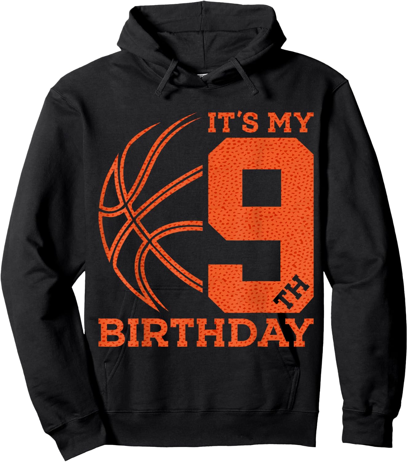 IT'S MY 9TH BIRTHDAY BASKETBALL 9th BIRTHDAY Hoodie - Hoodie | Black