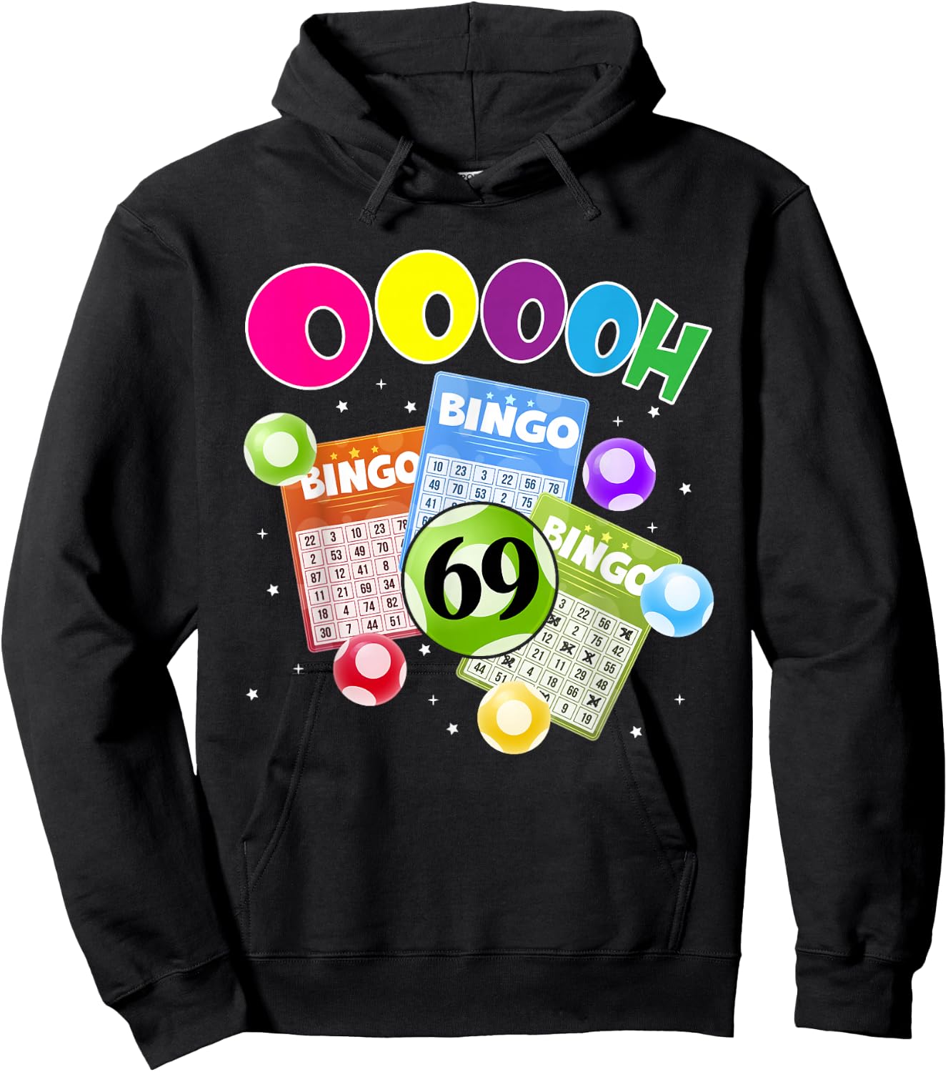 OOOOH Bingo Bingo Bingo 69 Winning Bingo Design Hoodie - Hoodie | Black