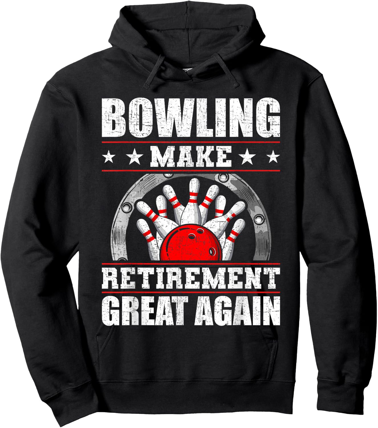 Bowling Make Retirement Great Again Bowler Hoodie - Hoodie | Black
