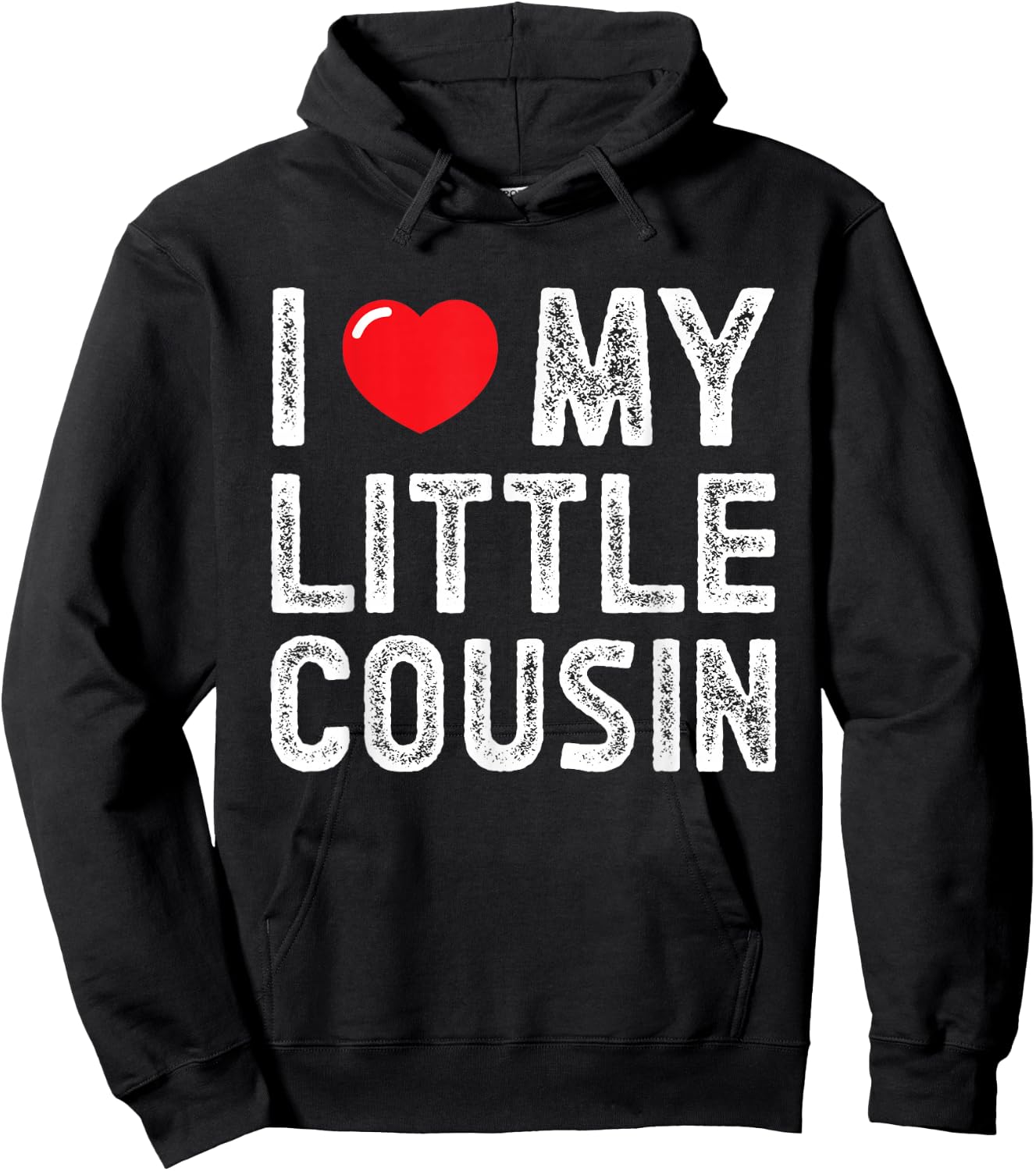 I Love My Little Cousin Vintage I Heart My Little Cousin Hoodie - Hoodie | Black