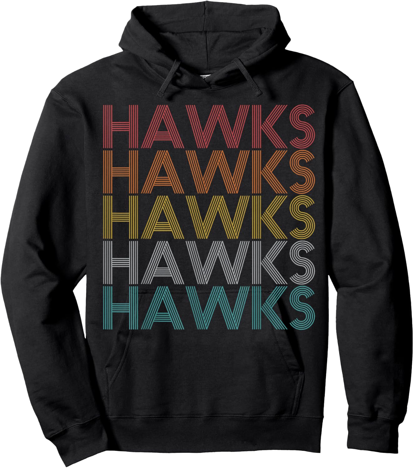 Retro Vintage Hawks Hoodie - Hoodie | Black