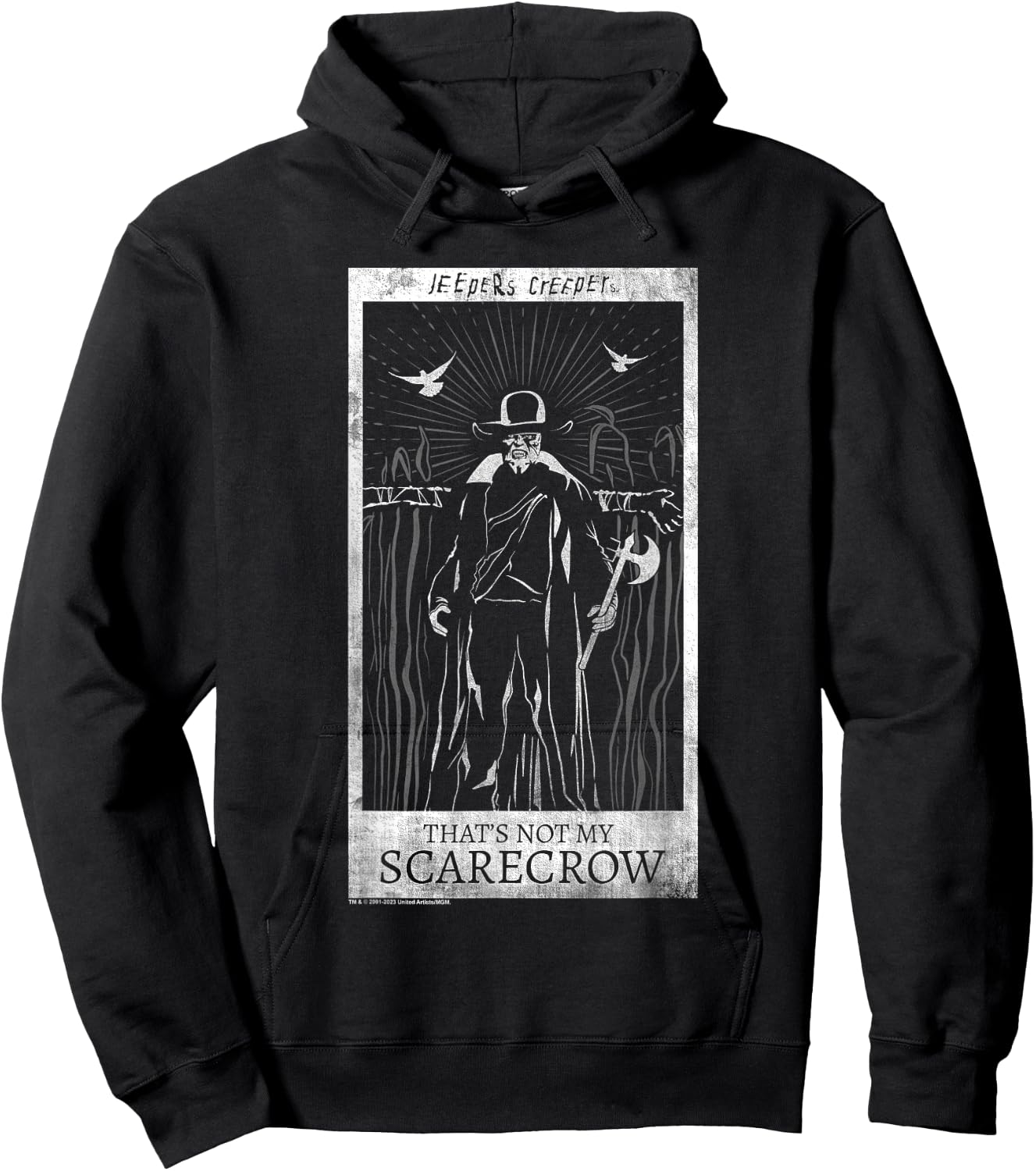 Jeepers Creepers Halloween Not My Scarecrow Retro Tarot Card Hoodie - Hoodie | Black