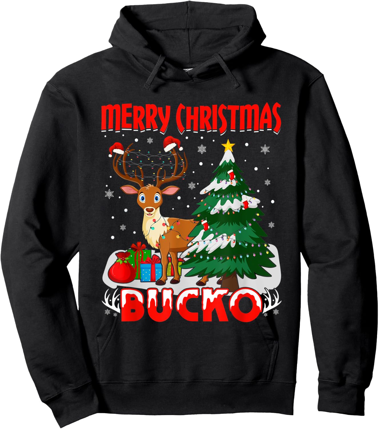 Merry Christmas Bucko Hoodie - Hoodie | Black
