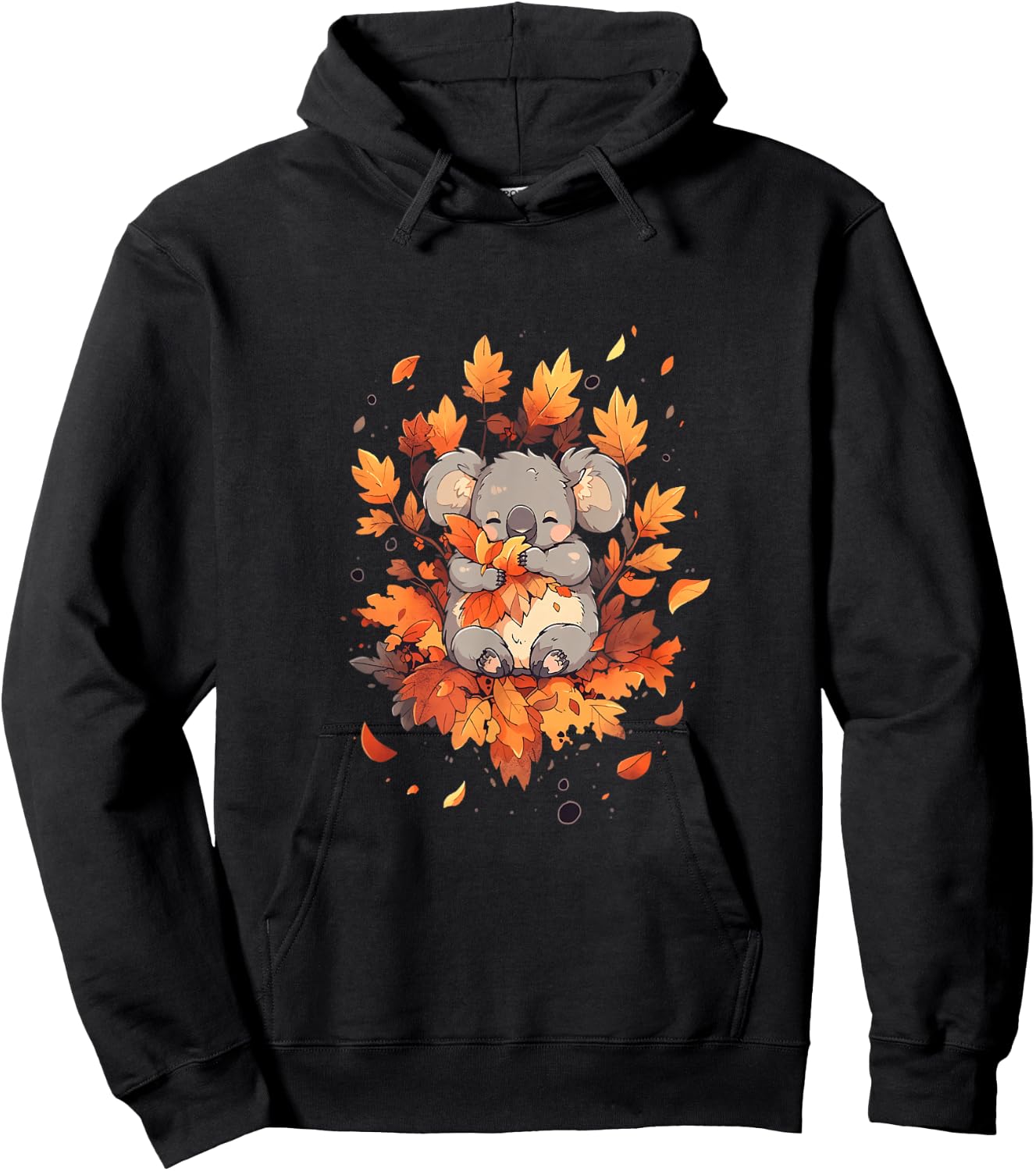 Koala Autumn Season Autumn Leaves Thanksgiving Hoodie - Hoodie | Black