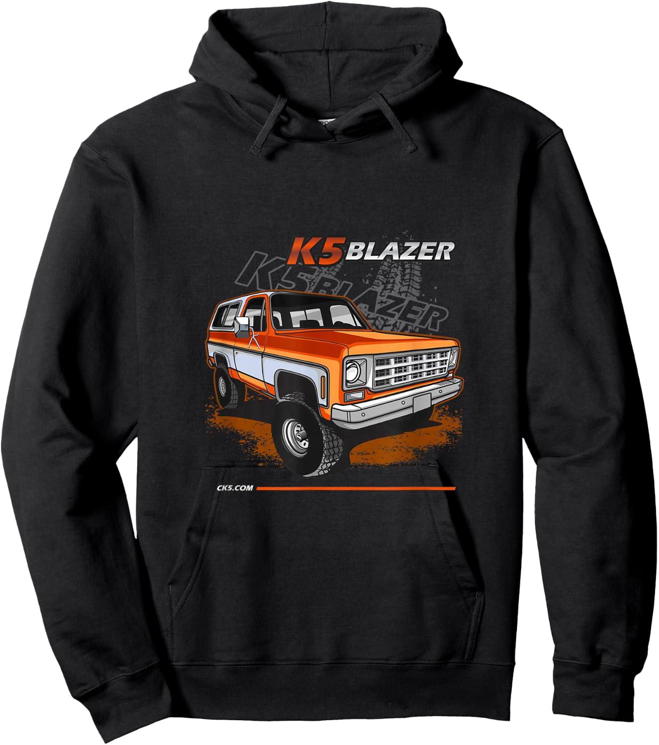1973-79 K5 Blazer square body 4x4 round eye Hoodie - Hoodie | Black