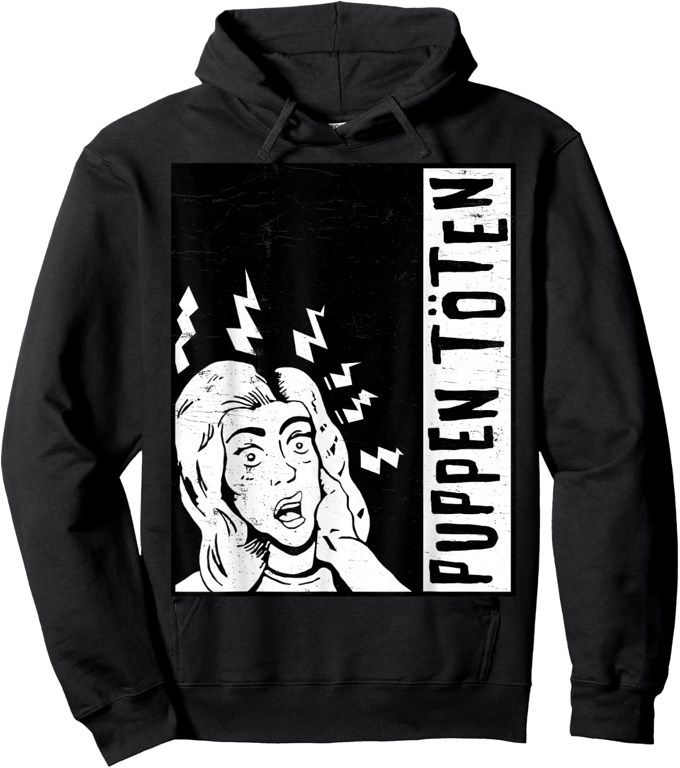 Dolls Kill Punk Graphic Hoodie - Hoodie | Black