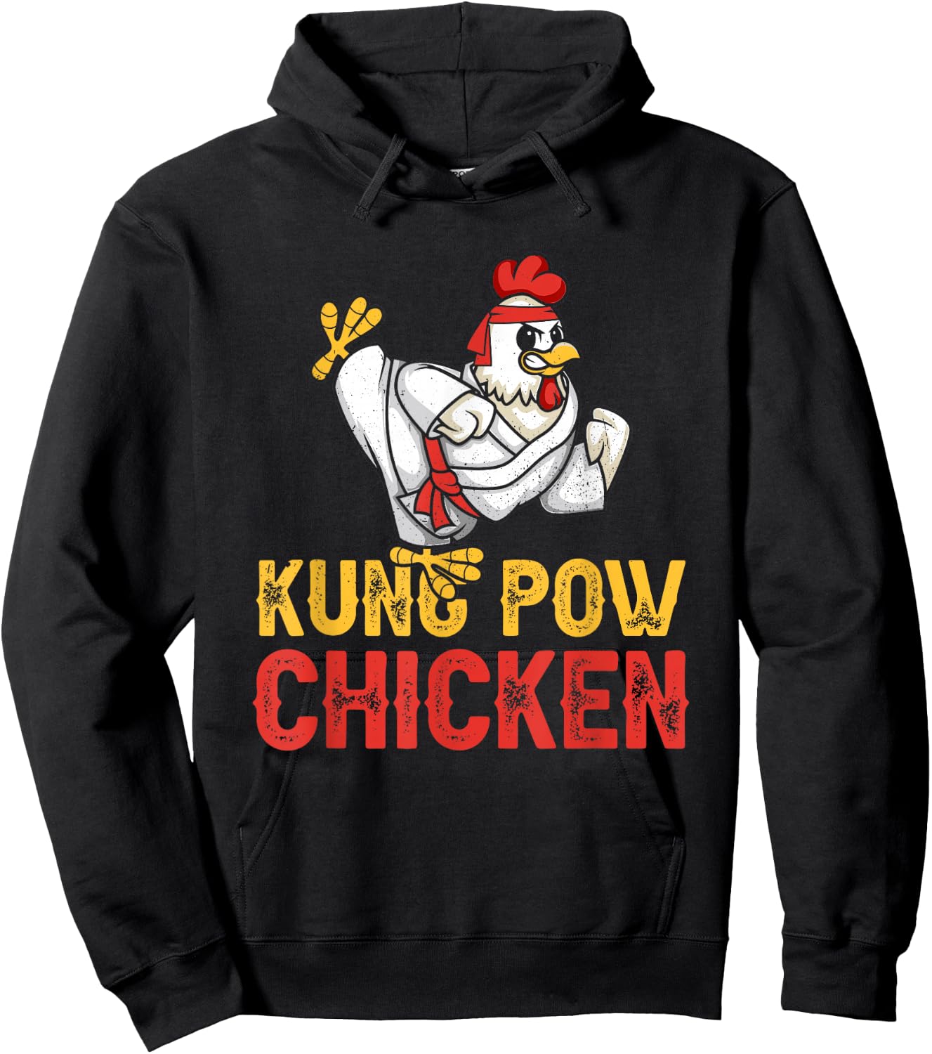 Kung Pow Chicken Funny Karate Chicken Ninja a Warrior Hoodie - Hoodie | Black