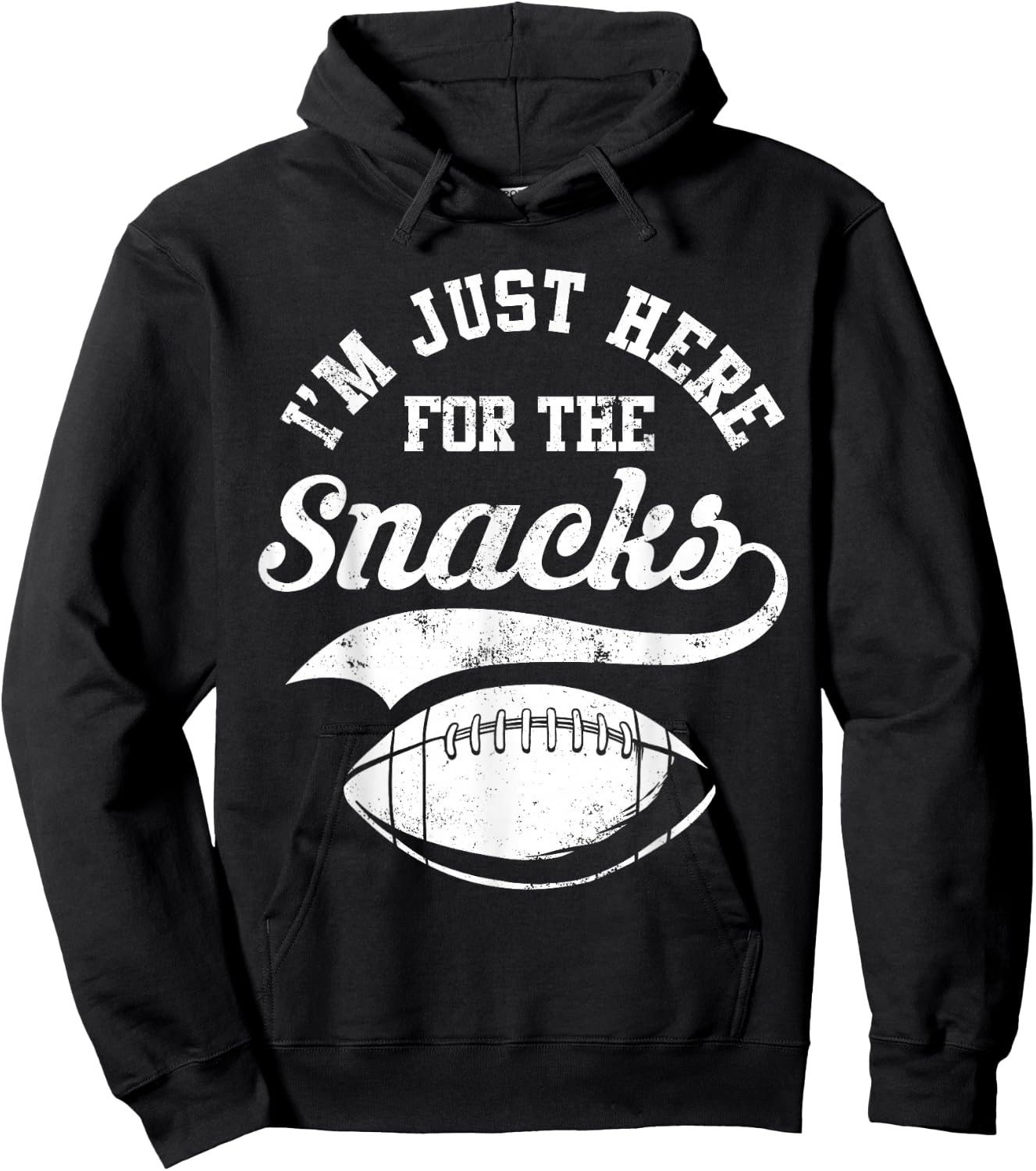 I'm just here for the Snacks Funny American Football Hoodie - Hoodie | Black