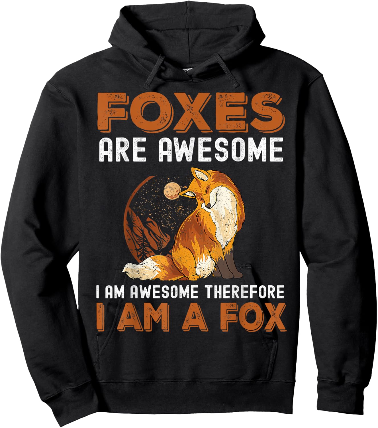Cool Fox Design Women Kids Wildlife Animal Fox Lover Hoodie - Hoodie | Black