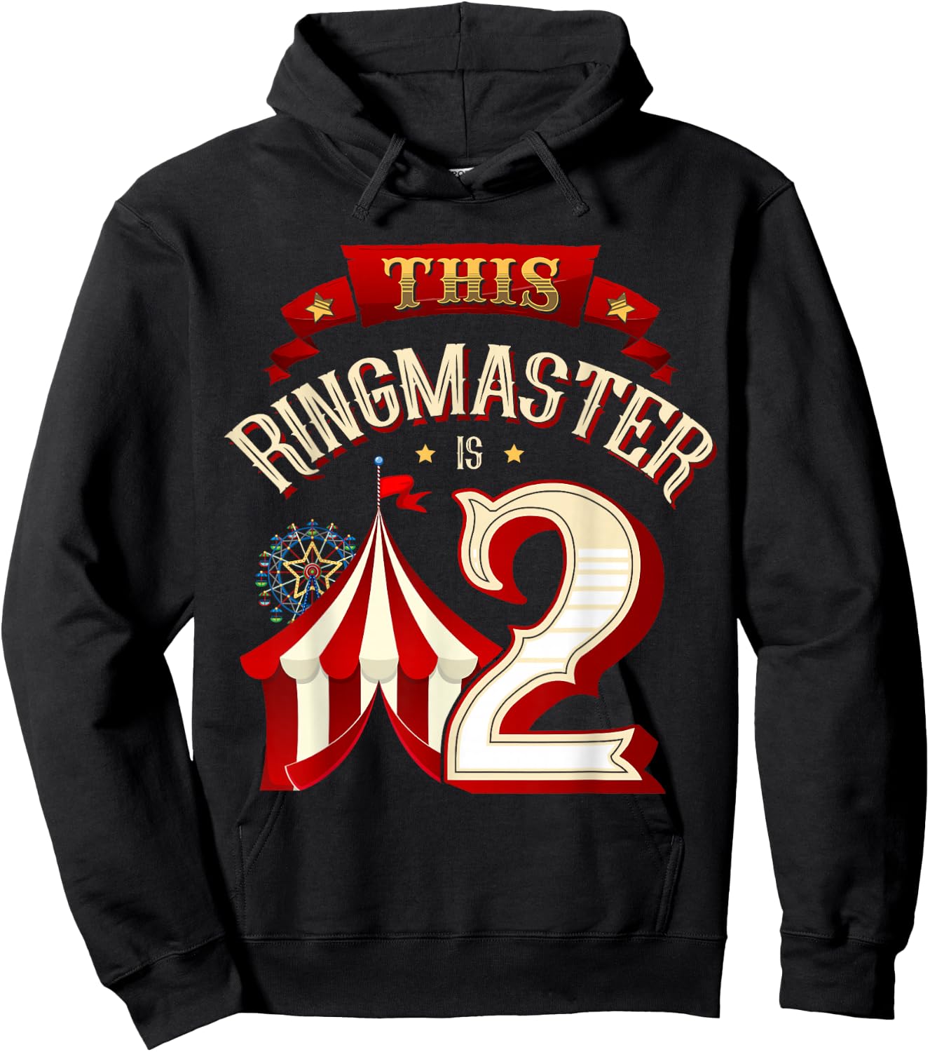 This Ringmaster is 2 Years Old Kid 2nd Birthday Boy Carnival Hoodie - Hoodie | Black