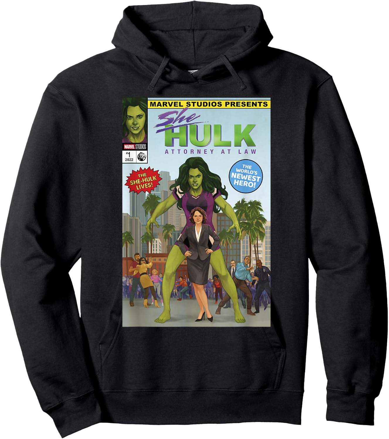 Marvel She-Hulk: Attorney at Law Comic Cover Hoodie - Hoodie | Black