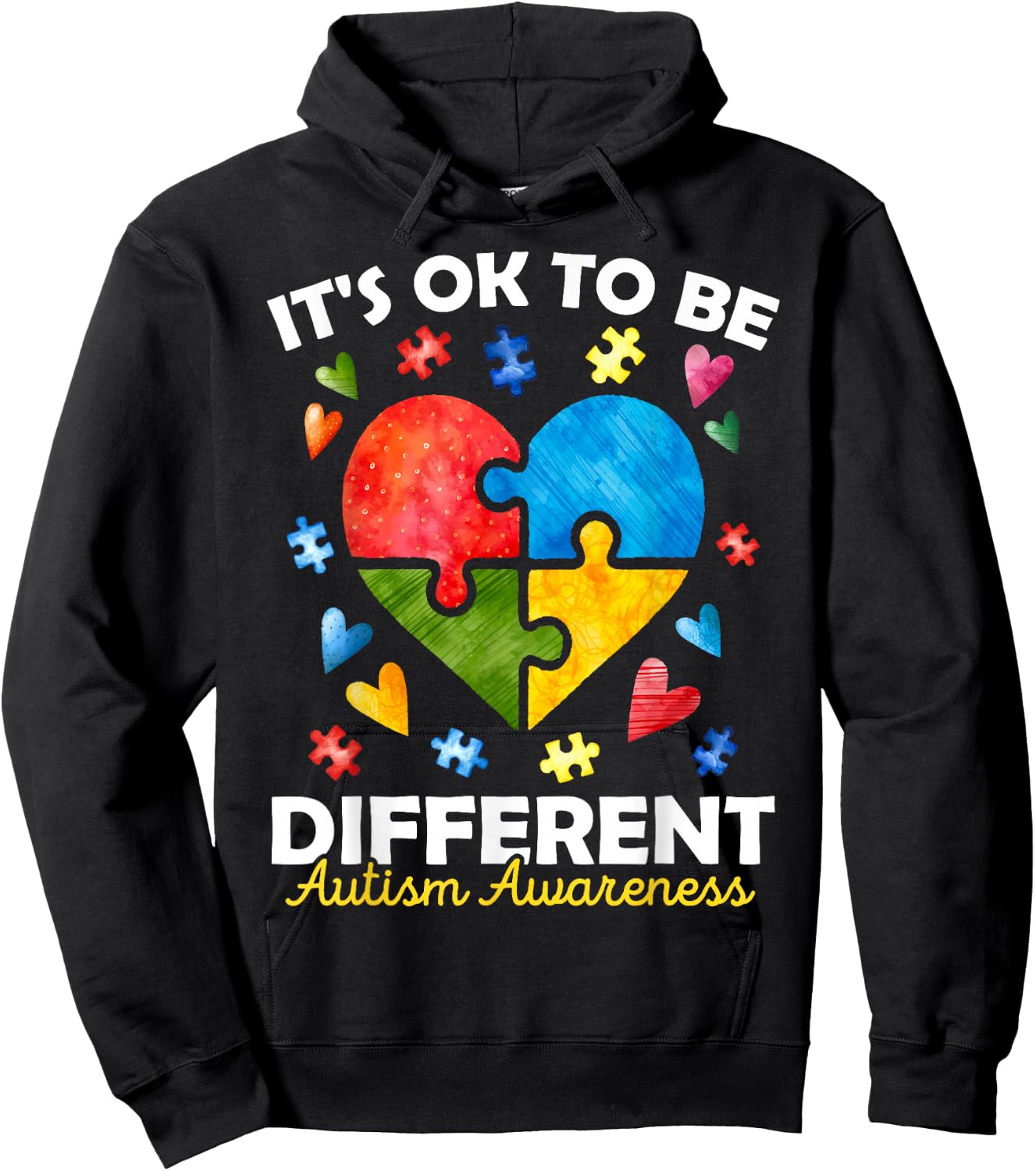 Autism Awareness Valentines Day Autistic Child Kids Toddler Hoodie - Hoodie | Black