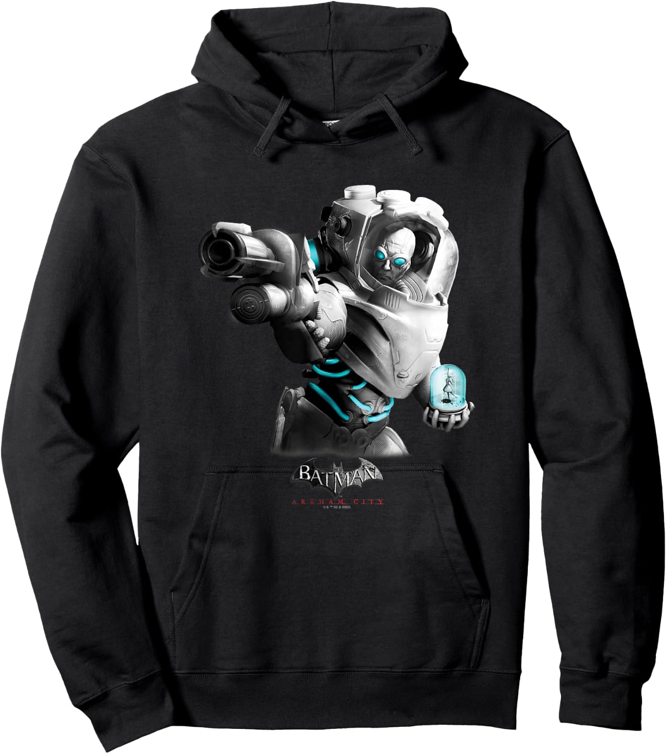 Batman: Arkham City Mister Freeze Villain Distressed Poster Hoodie - Hoodie | Black