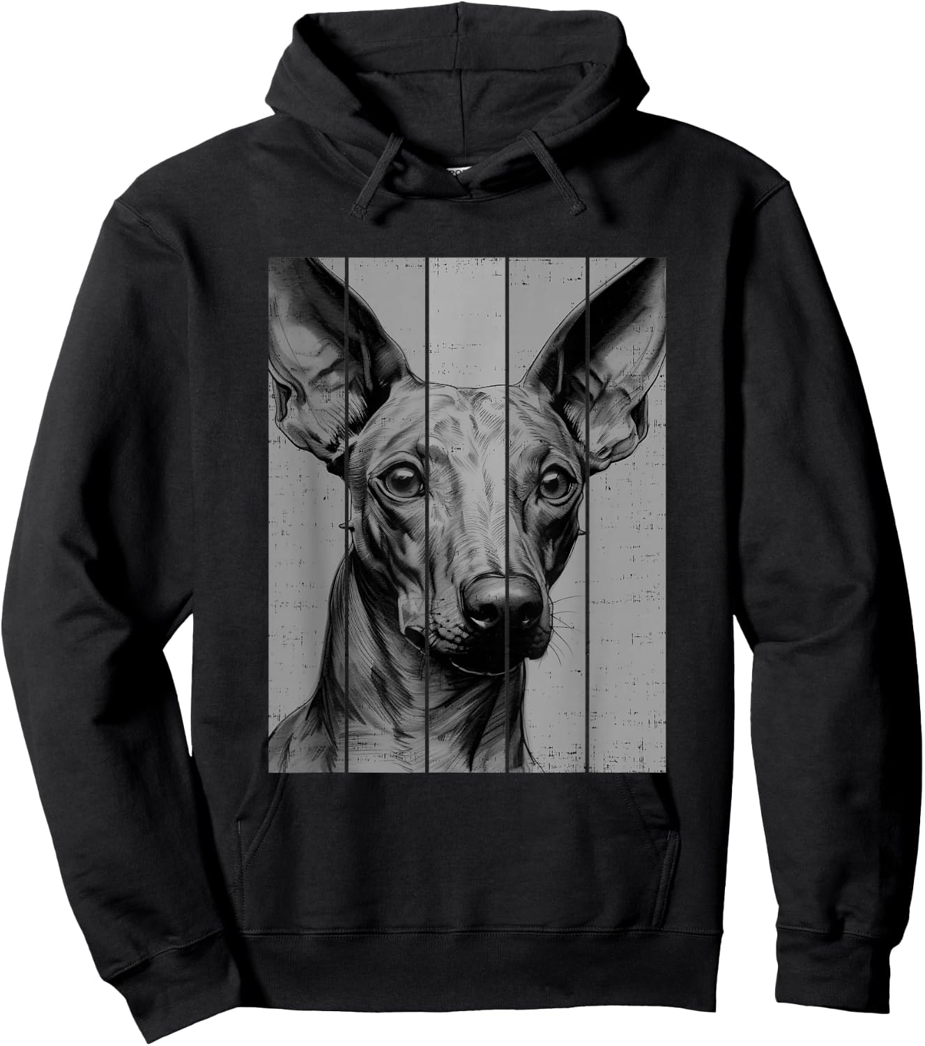 Cool Xoloitzcuintli Xolo Portrait Black And White Style Hoodie - Hoodie | Black