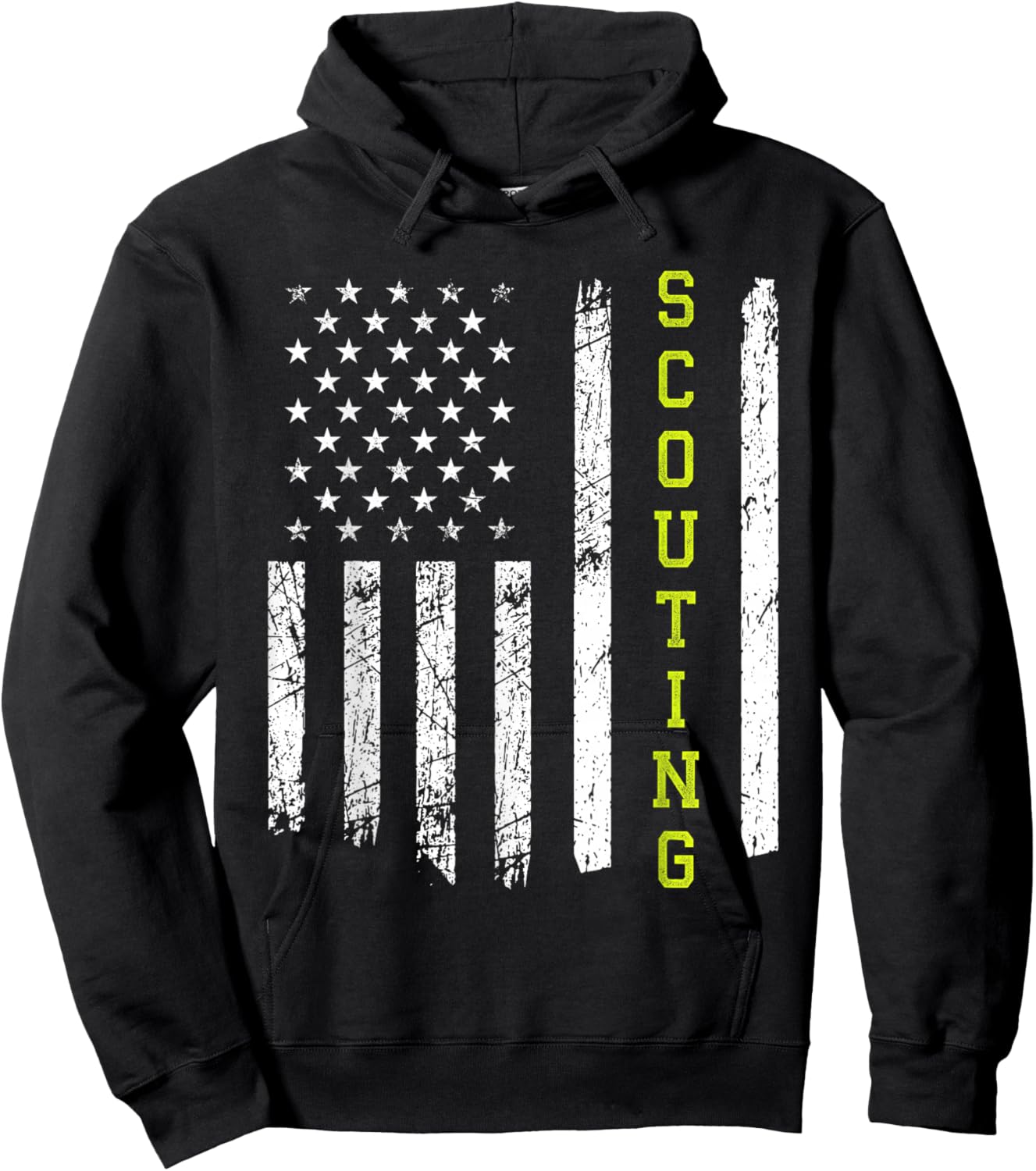 Scouting US American Flag Hoodie - Hoodie | Black
