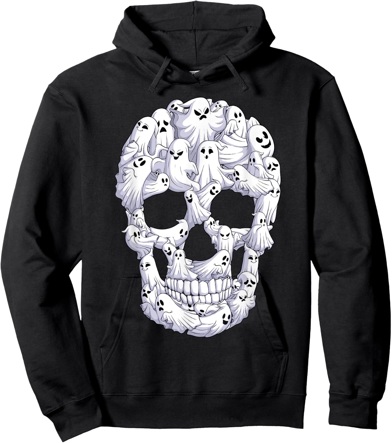 Skull Boo Ghost Funny boo ghosts Halloween costume men women Hoodie - Hoodie | Black