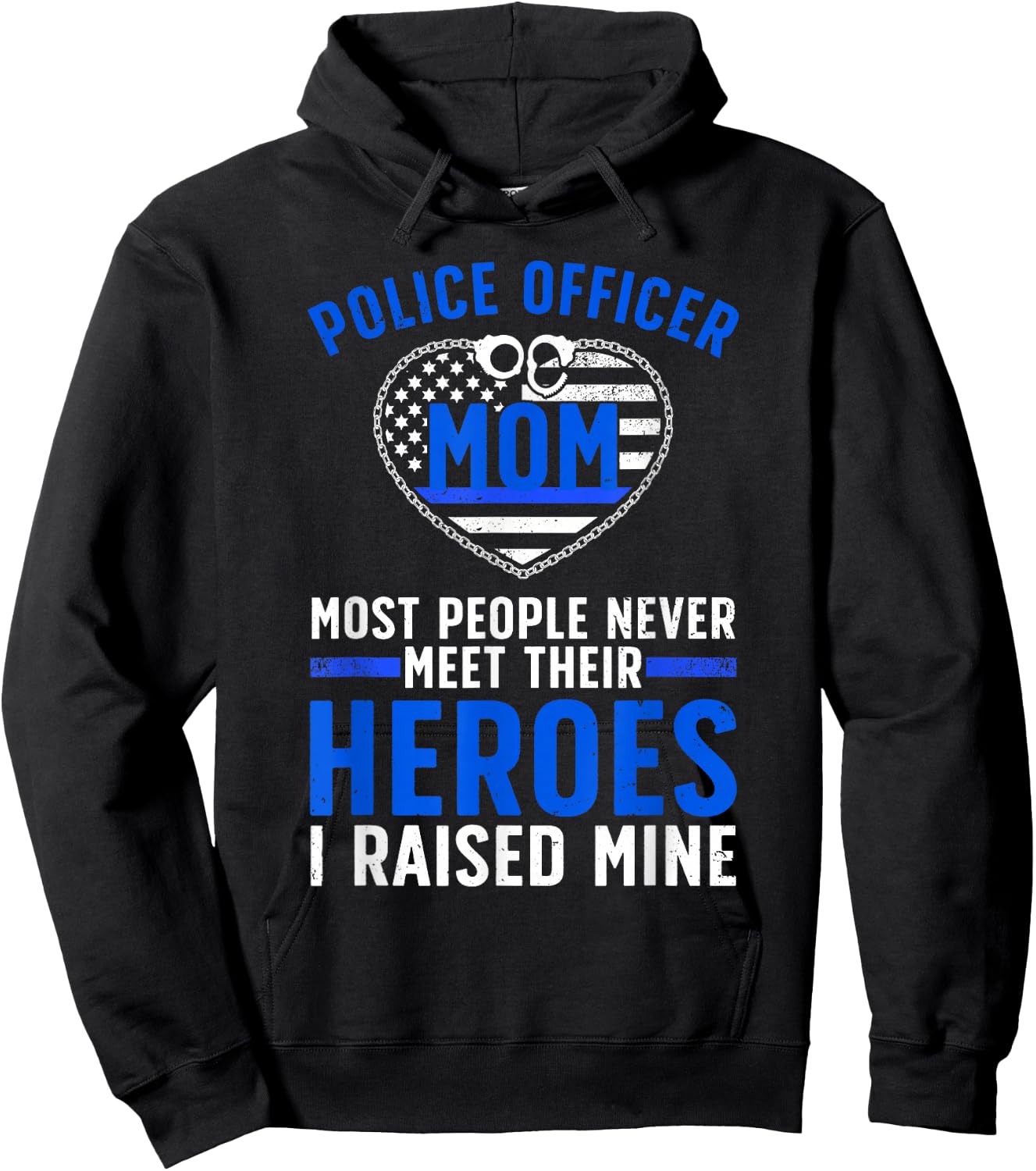 Police Officer Mom Art For Mother Women Cop Police Officer Hoodie - Hoodie | Black