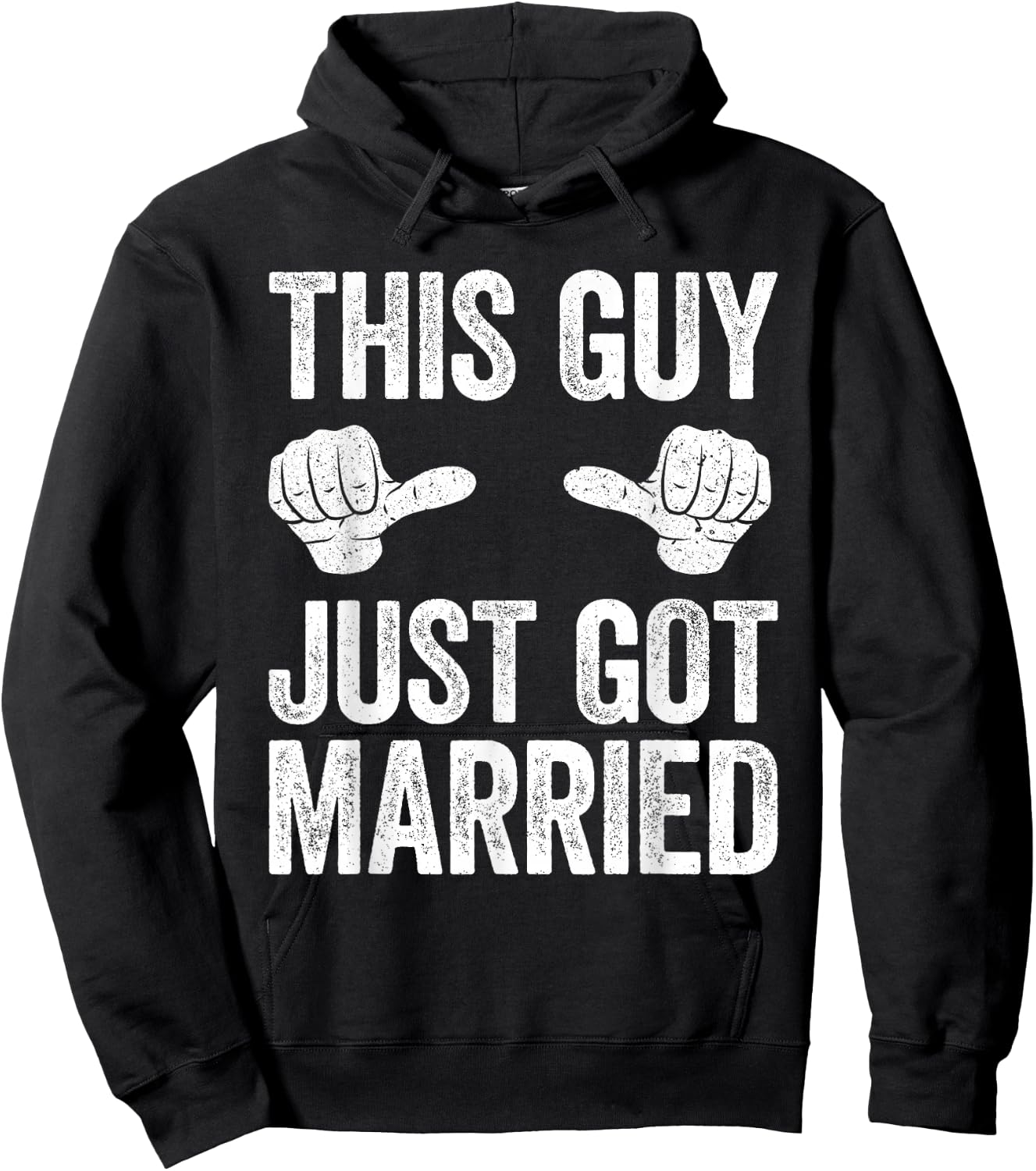 This Guy Just Got Married Shirt Men Groom Just Married Hoodie - Hoodie | Black