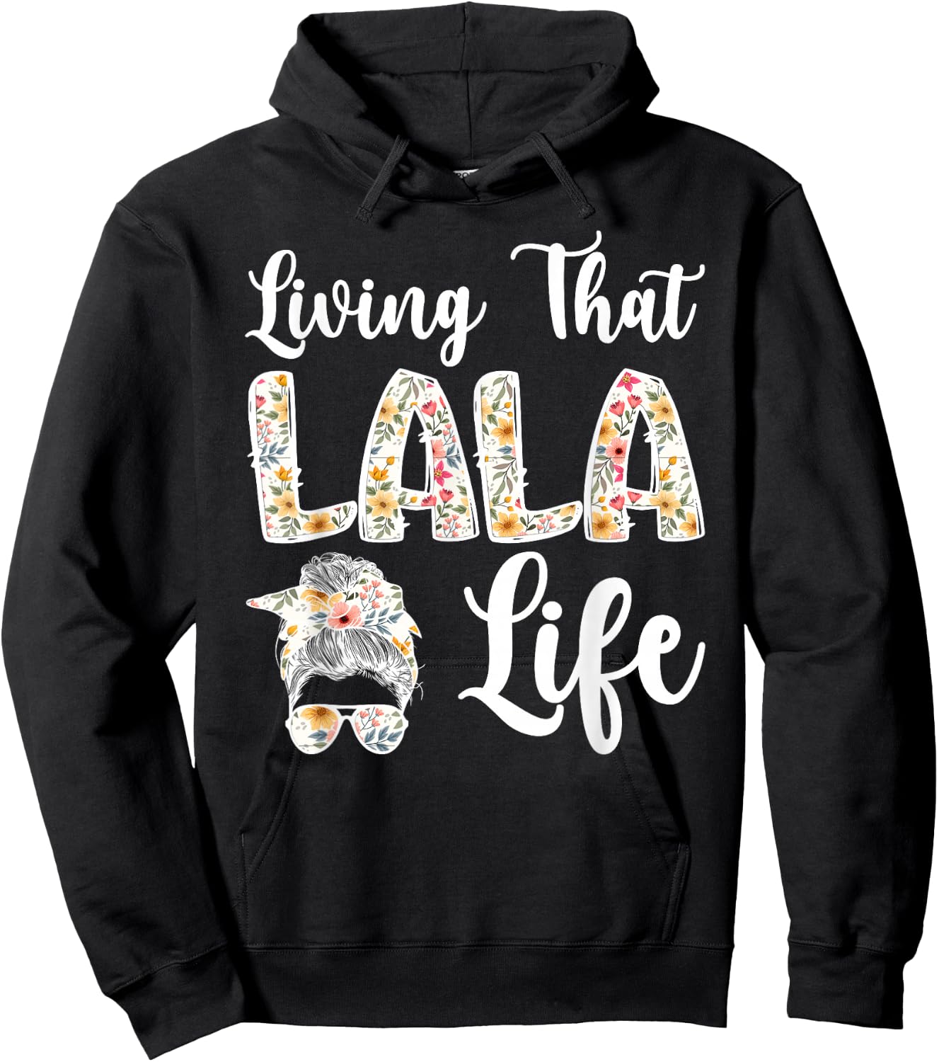 Lala Grandma Life Lala Grandmother Hoodie - Hoodie | Black