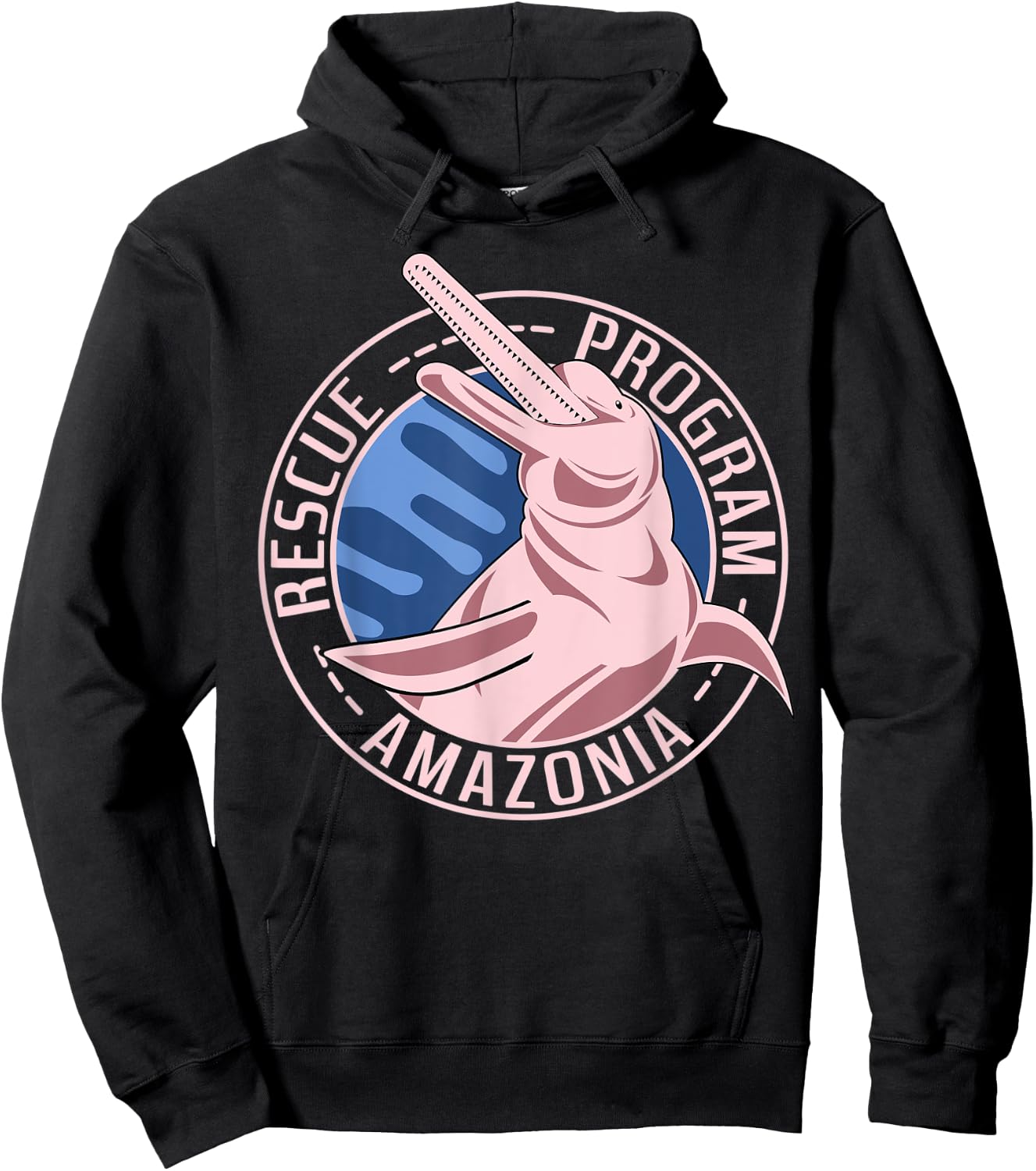 Boto Dolphin Amazonia Rainforest Conservation Hoodie - Hoodie | Black