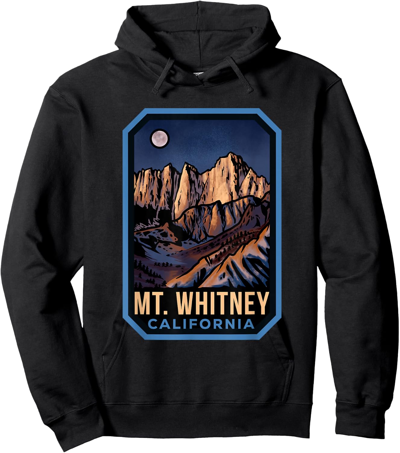 Mount Whitney California Hoodie - Hoodie | Black