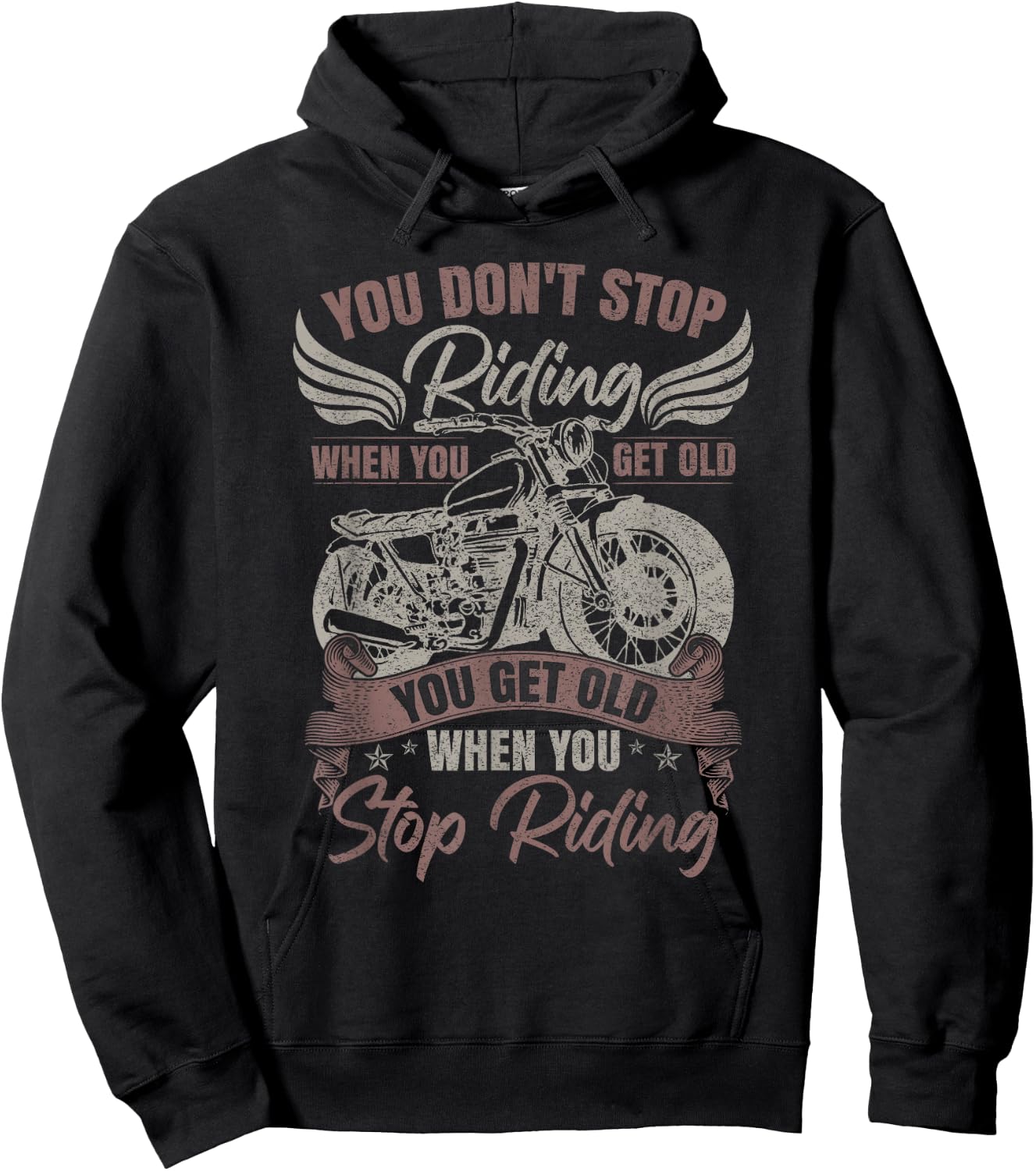 Motorcycle Vintage Hoodie - Hoodie | Black