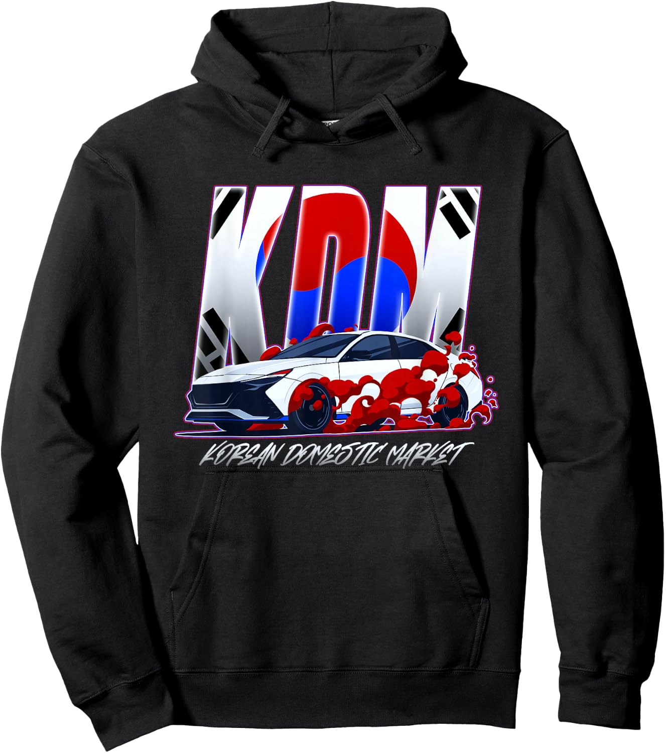 Korean Domestic Market KDM Car Turbo Tuner Enthusiasts Hoodie - Hoodie | Black