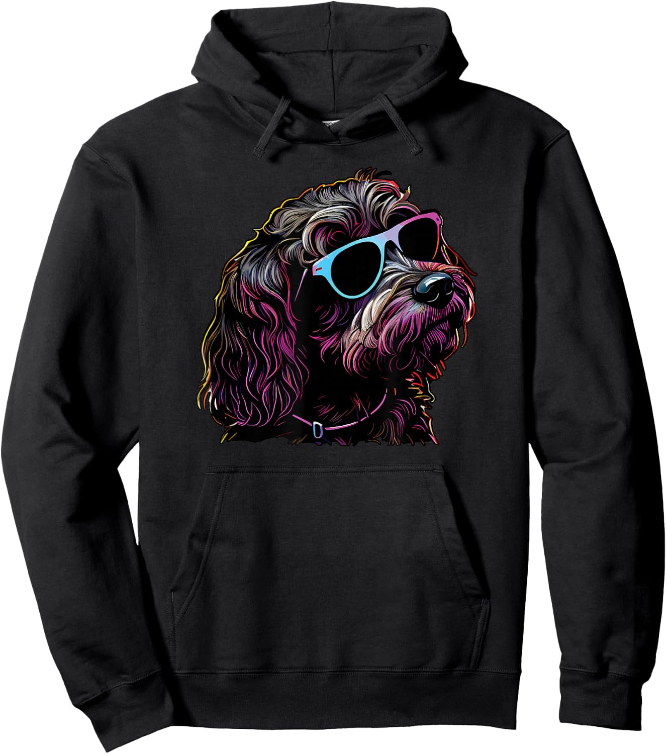 Dad Mom Cool Dog Sunglasses - Cockapoo Hoodie - Hoodie | Black