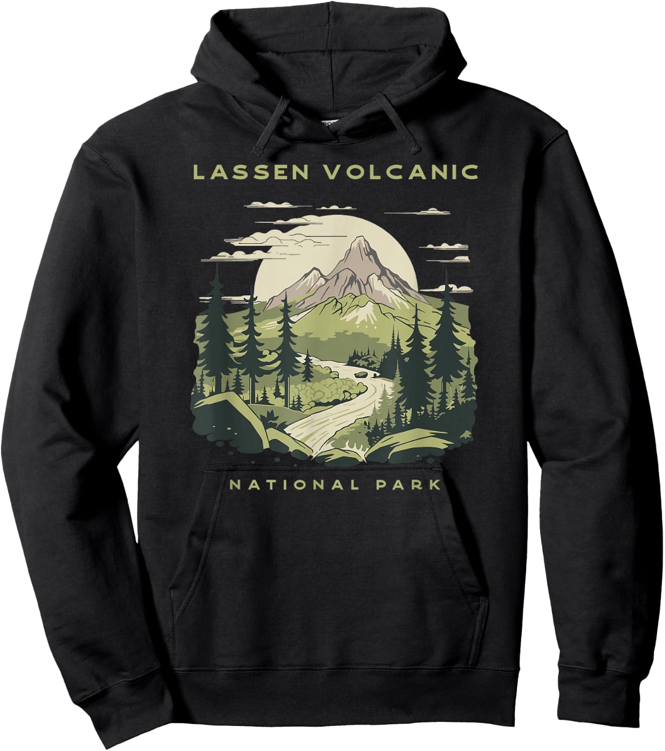 Lassen Volcanic National Park Vintage Hoodie - Hoodie | Black