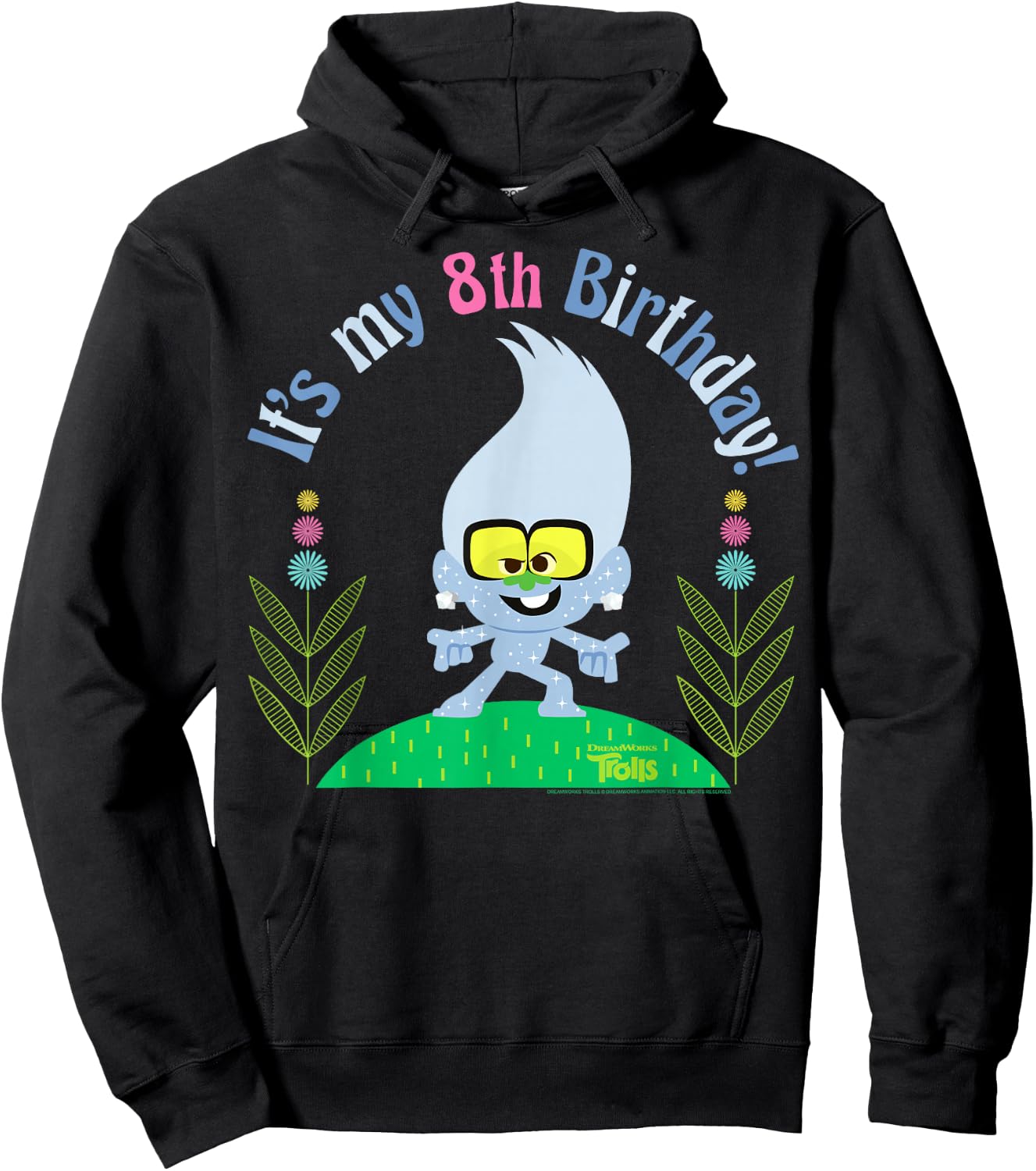 DreamWorks Trolls Little Diamond 8th Birthday Hoodie - Hoodie | Black