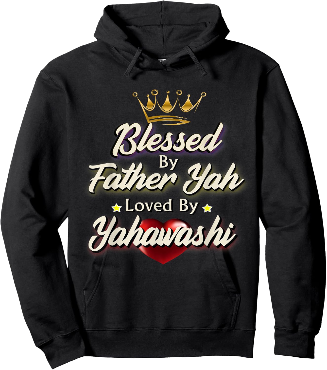 Blessed By Father Yah Loved By Yahawashi Israelite Gift Hoodie - Hoodie | Black