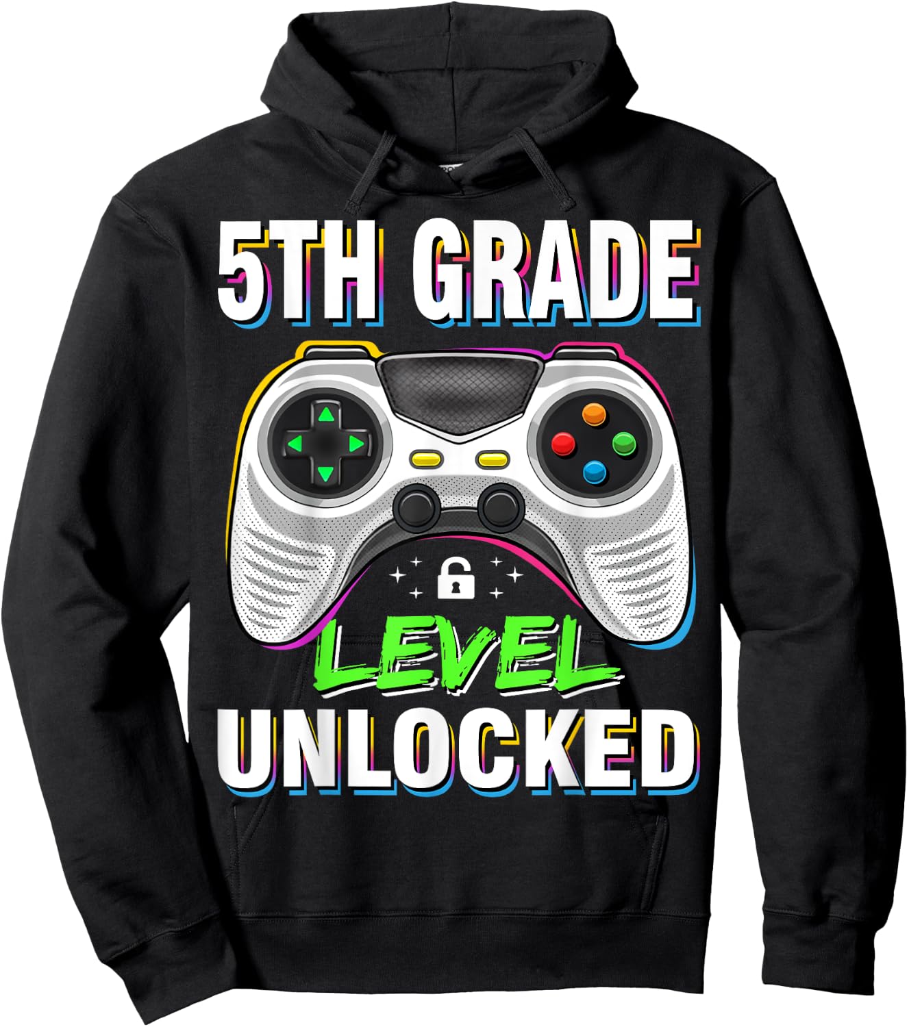 Level 5th Grade Unlocked Back To School First Day Boys Girls Hoodie - Hoodie | Black