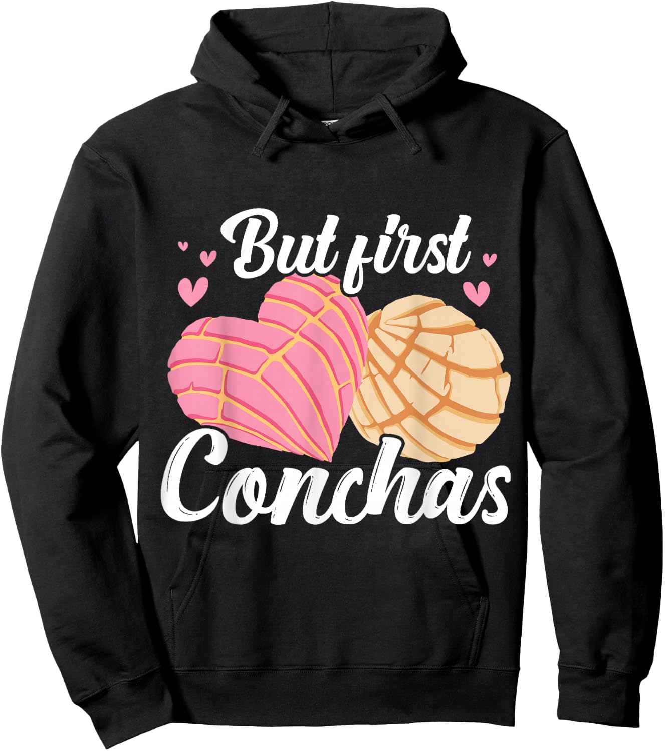 Cafecito Y Chisme Conchas Pan Dulce Gifts Mexican Cultural Design Latina Women's Black Small Classic Fit Short Sleeve Hoodie - Hoodie | Black