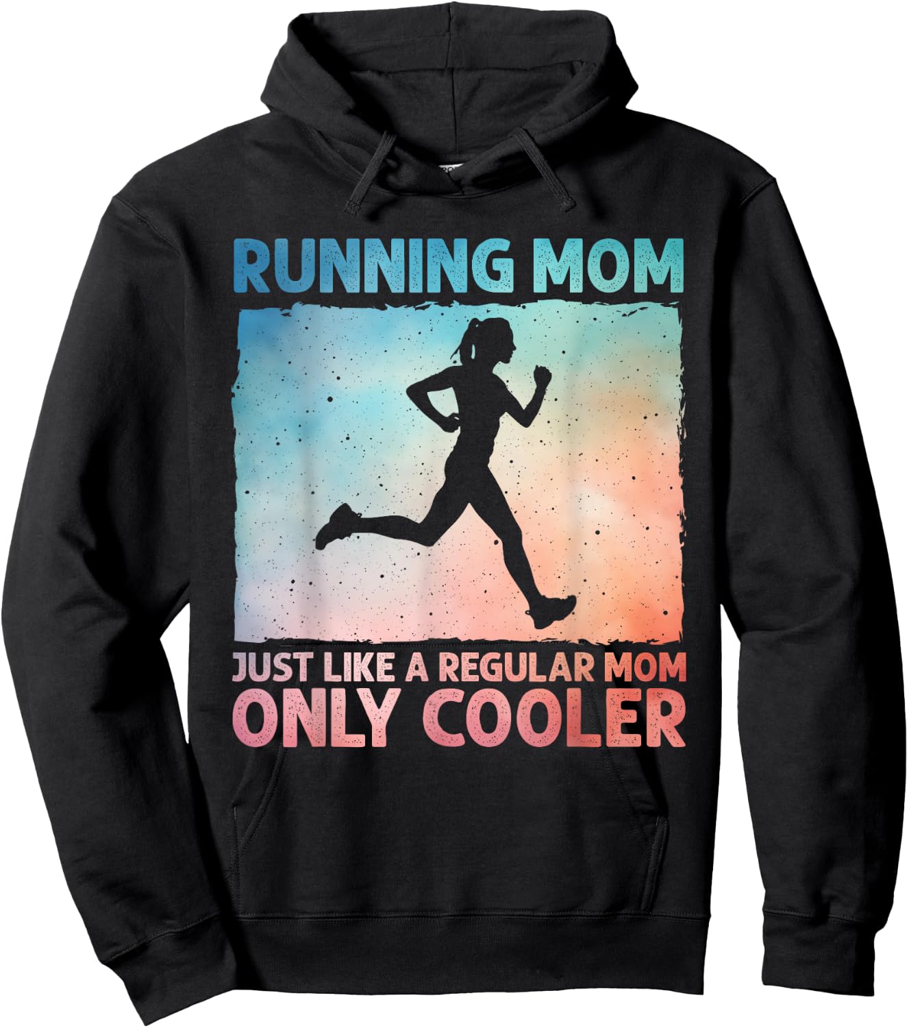 Funny Running Mom Marathoner Runner Coach Marathon Hoodie - Hoodie | Black