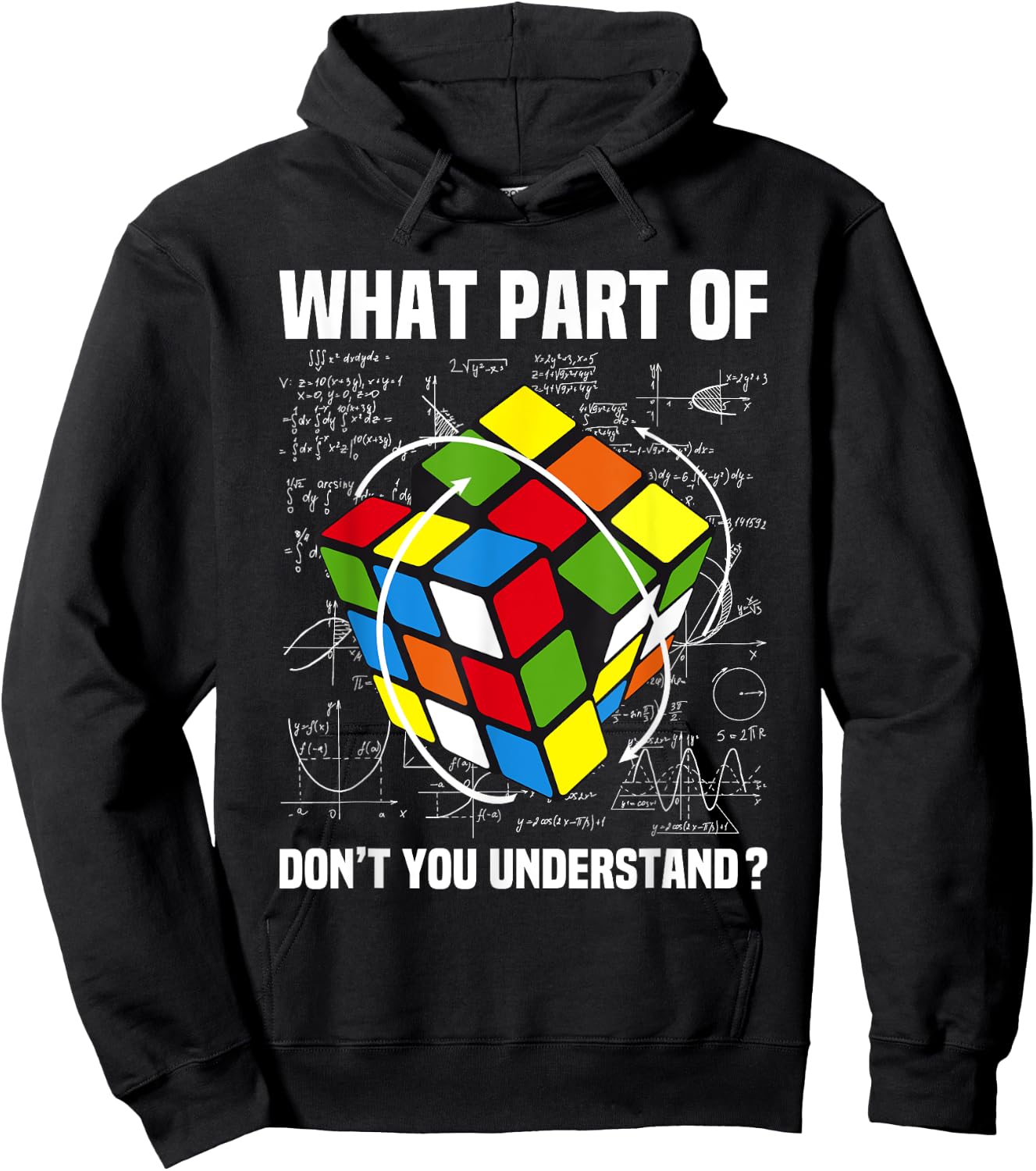 What Part Of Don't You Understand Puzzle Cube Math Teacher Women Girls Kids Hoodie - Hoodie | Black
