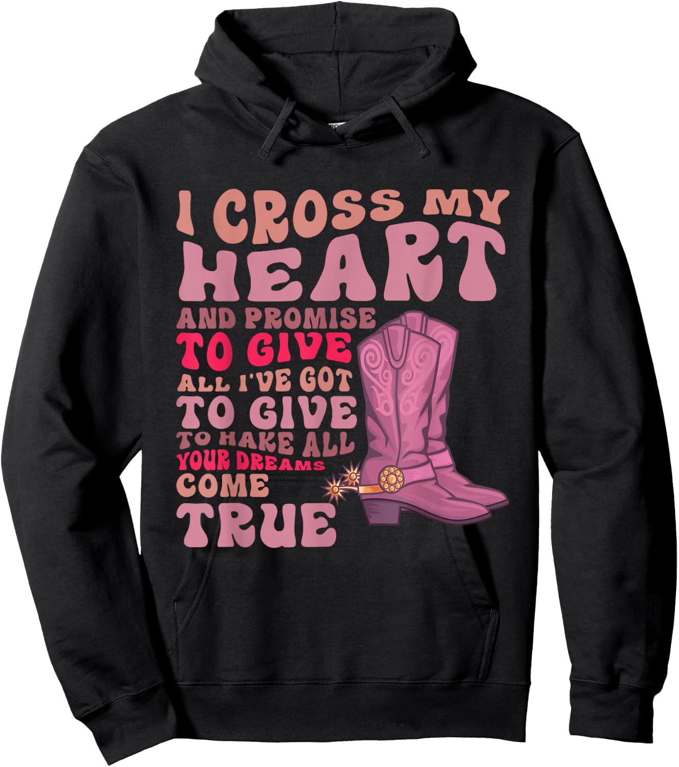 I Cross My Heart and Promise Apparel Hoodie - Hoodie | Black