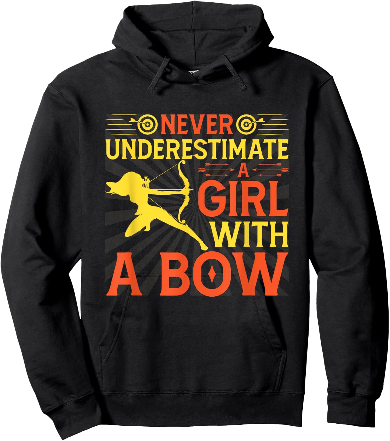 Funny Archery Design For Girls Women Bowhunter Archery Fans Hoodie - Hoodie | Black