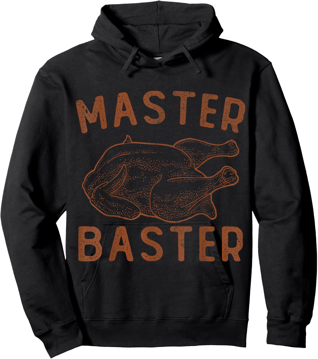 Master Baster Funny Turkey Shirt Print Happy Thanksgiving Hoodie - Hoodie | Black