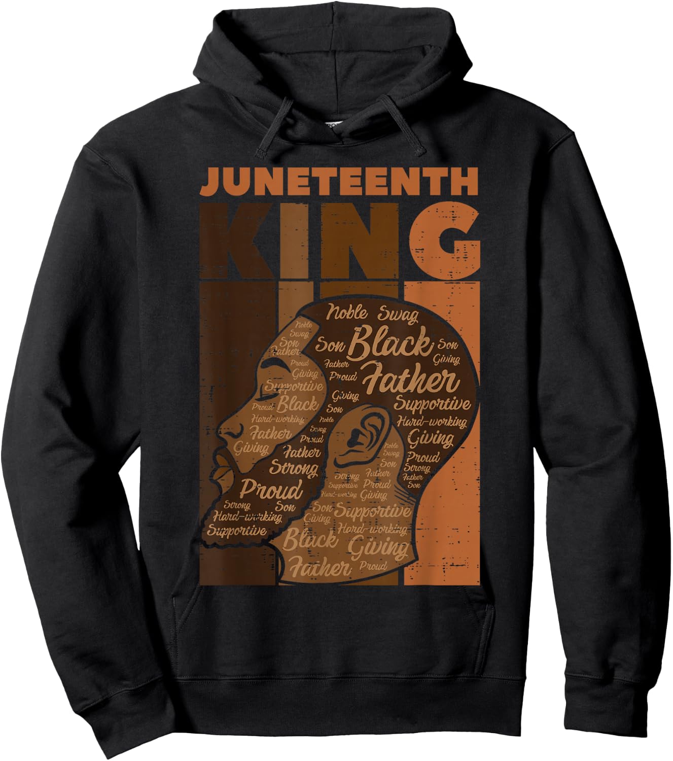 Juneteenth King Black Father Melanin African Dad Papa Men Hoodie - Hoodie | Black