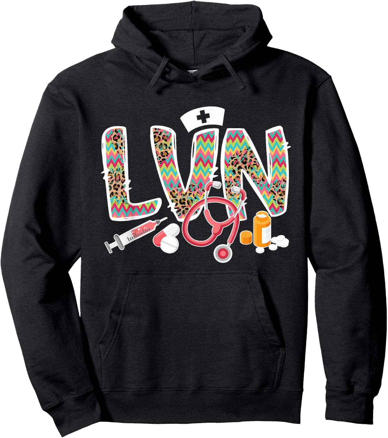 LVN Licensed Vocational Nurse LVN Nurse LVN Nursing Hoodie - Hoodie | Black