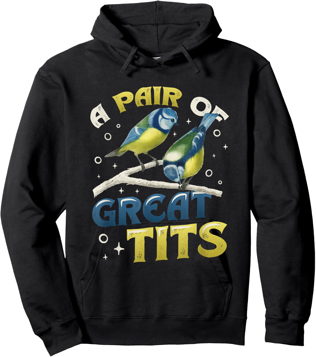 A Pair Of Great Tits Funny Bird Watcher Hoodie - Hoodie | Black