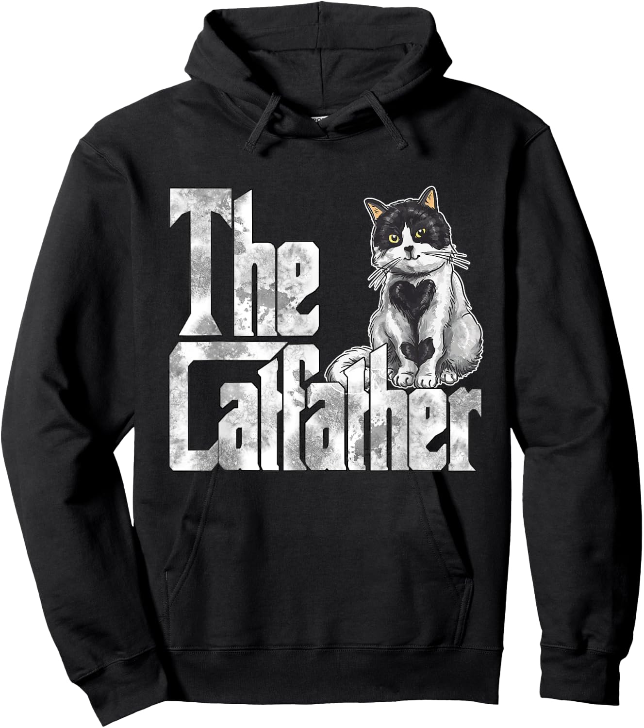 Cat Dad The Catfather Crazy Cat Father Kitty Daddy Hoodie - Hoodie | Black