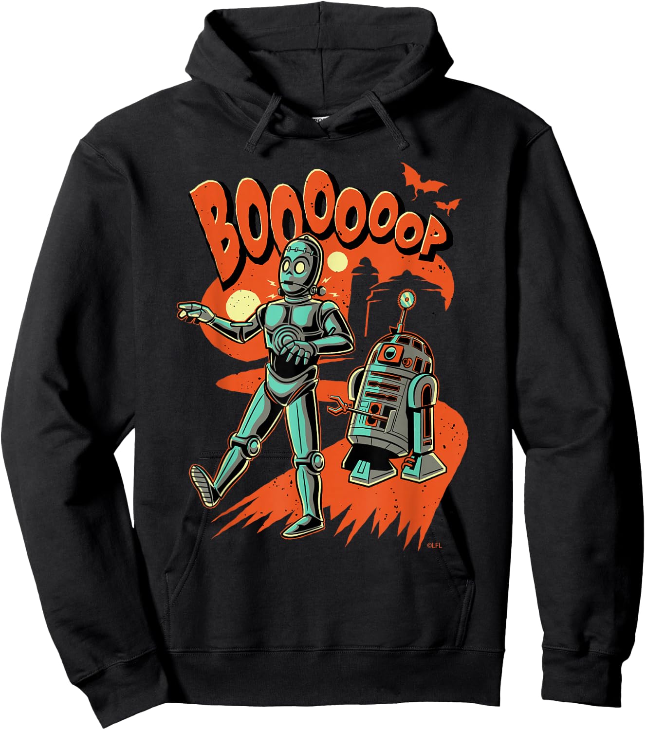 Star Wars R2-D2 & C-3PO Monster Droids Booooop Halloween Hoodie - Hoodie | Black