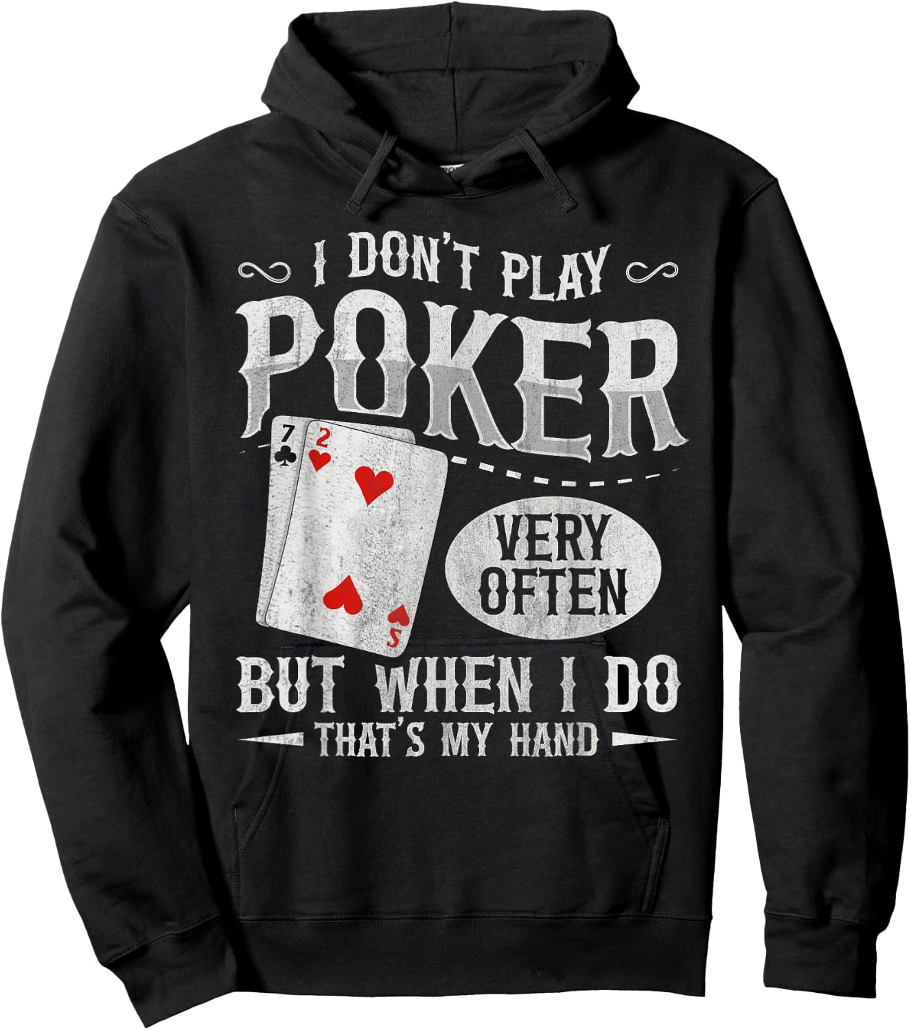 Texas Holdem Poker Design for a Poker player Hoodie - Hoodie | Black